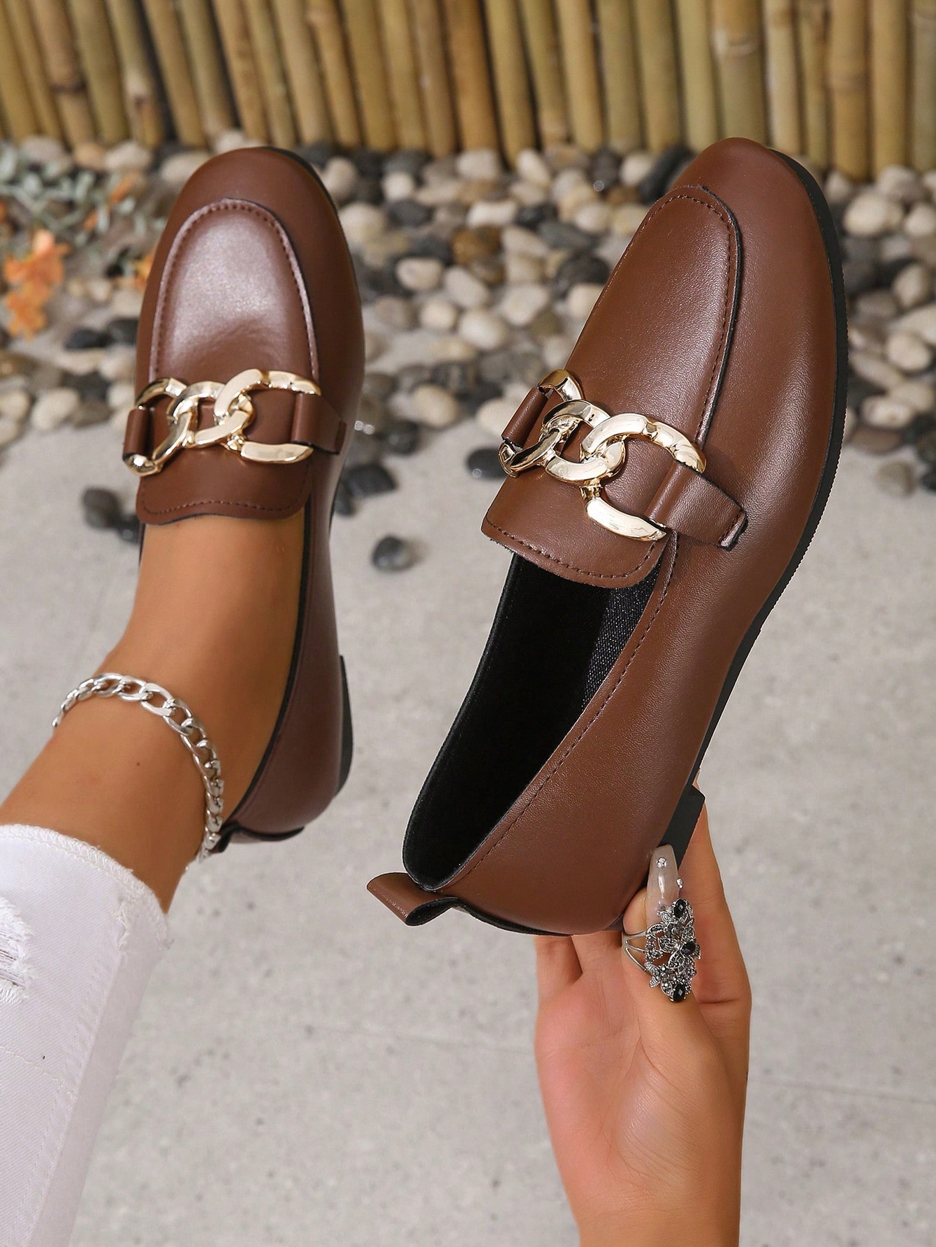 In Brown Women Flats