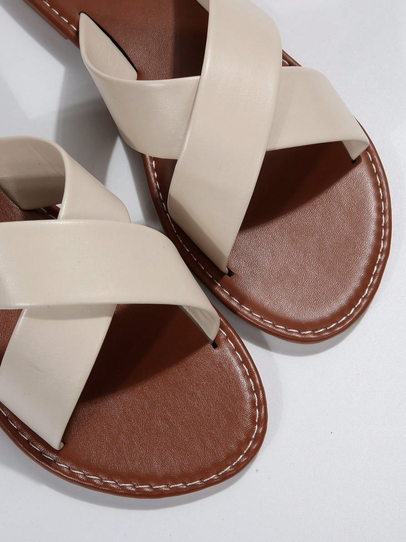 In Beige Women Flat Sandals