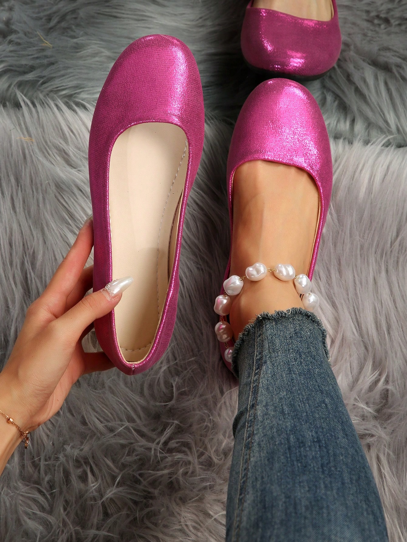 In Hot Pink Women Flats