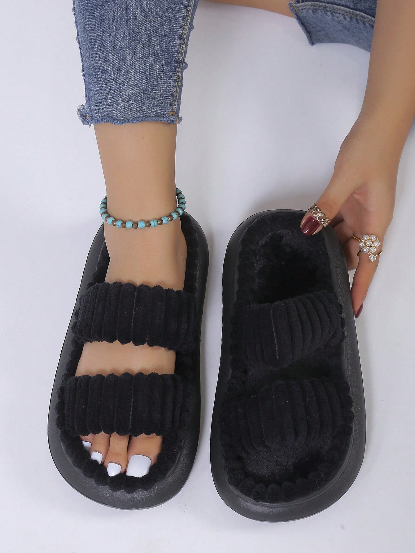 In Black Women Home Slippers