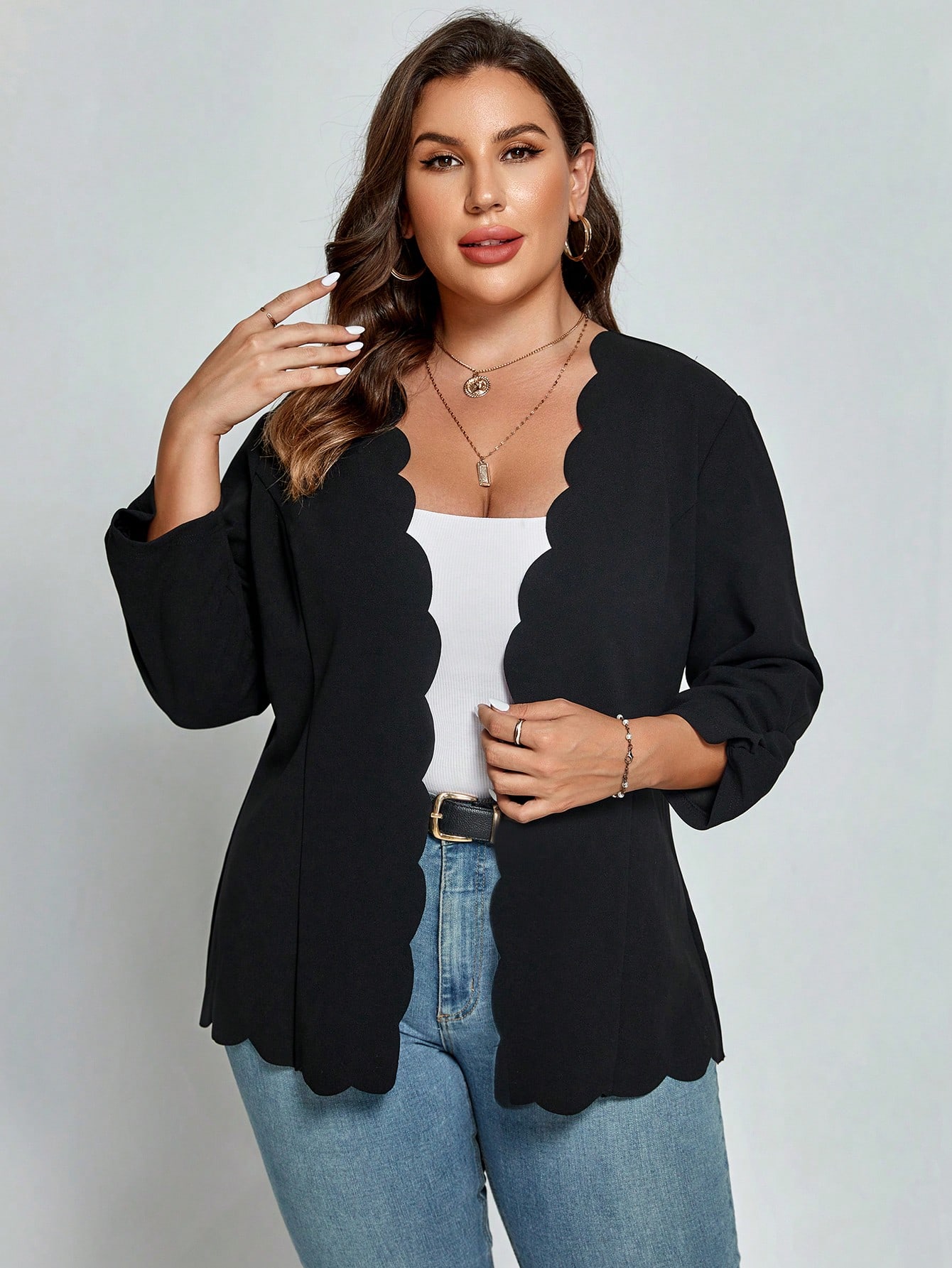 In Casual Plus Size Coats