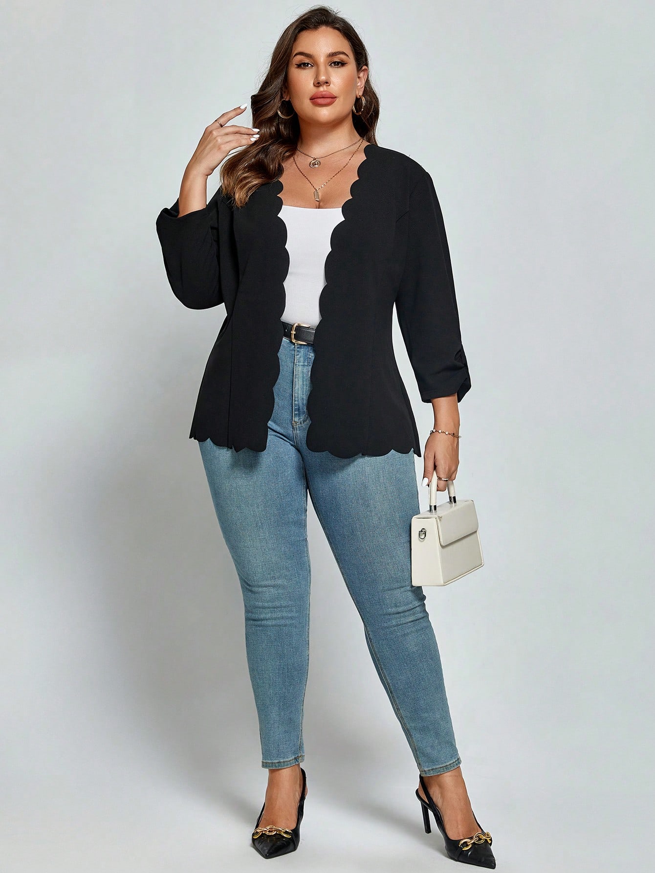 In Casual Plus Size Coats