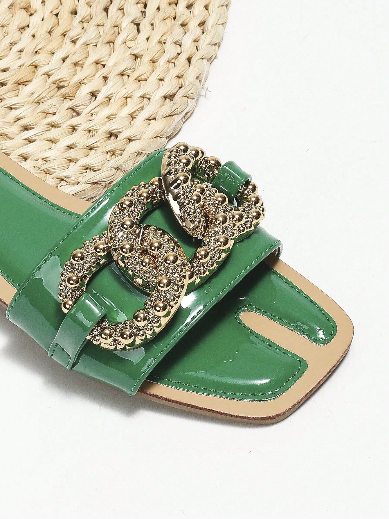 In Green Women Flat Sandals