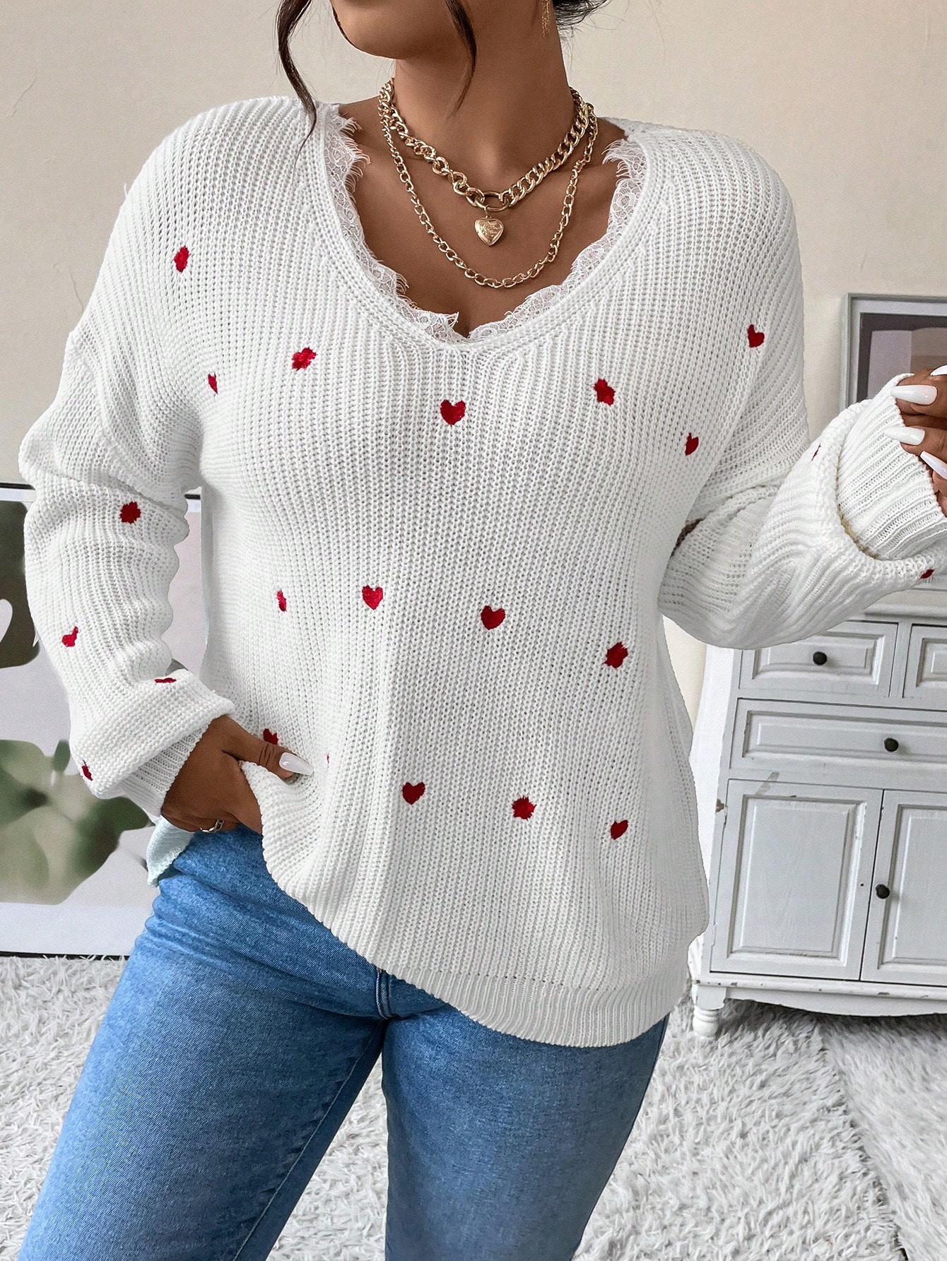 In White Plus Size Sweaters