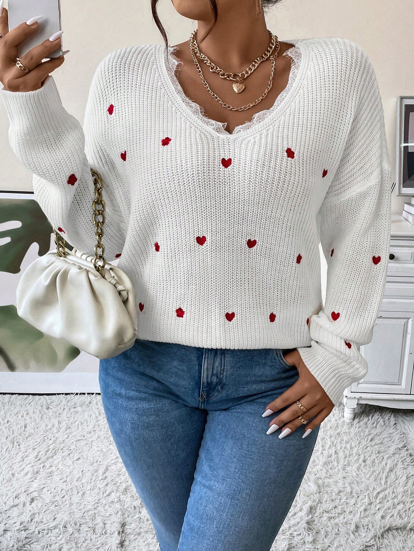 In White Plus Size Sweaters