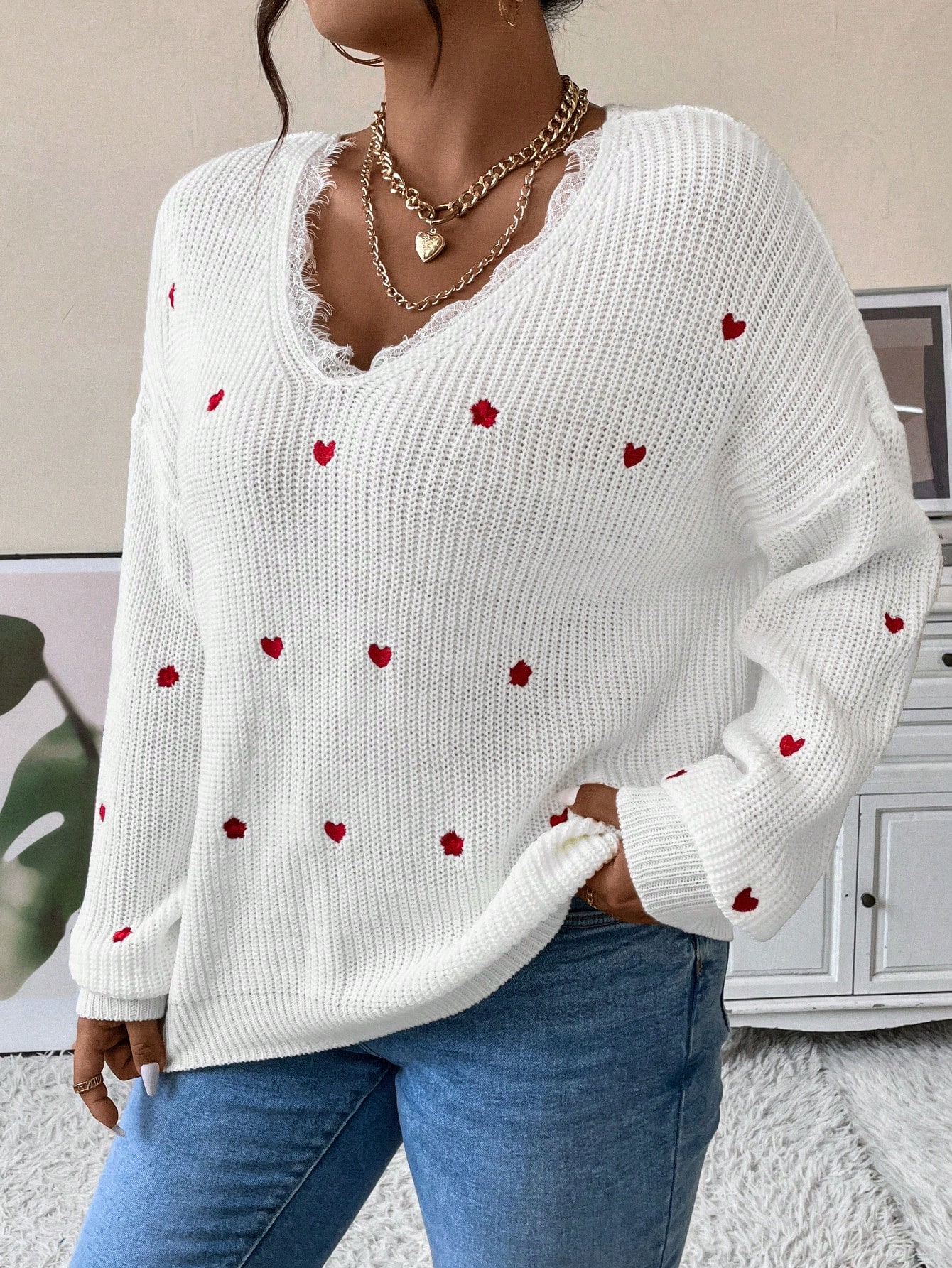 In White Plus Size Sweaters