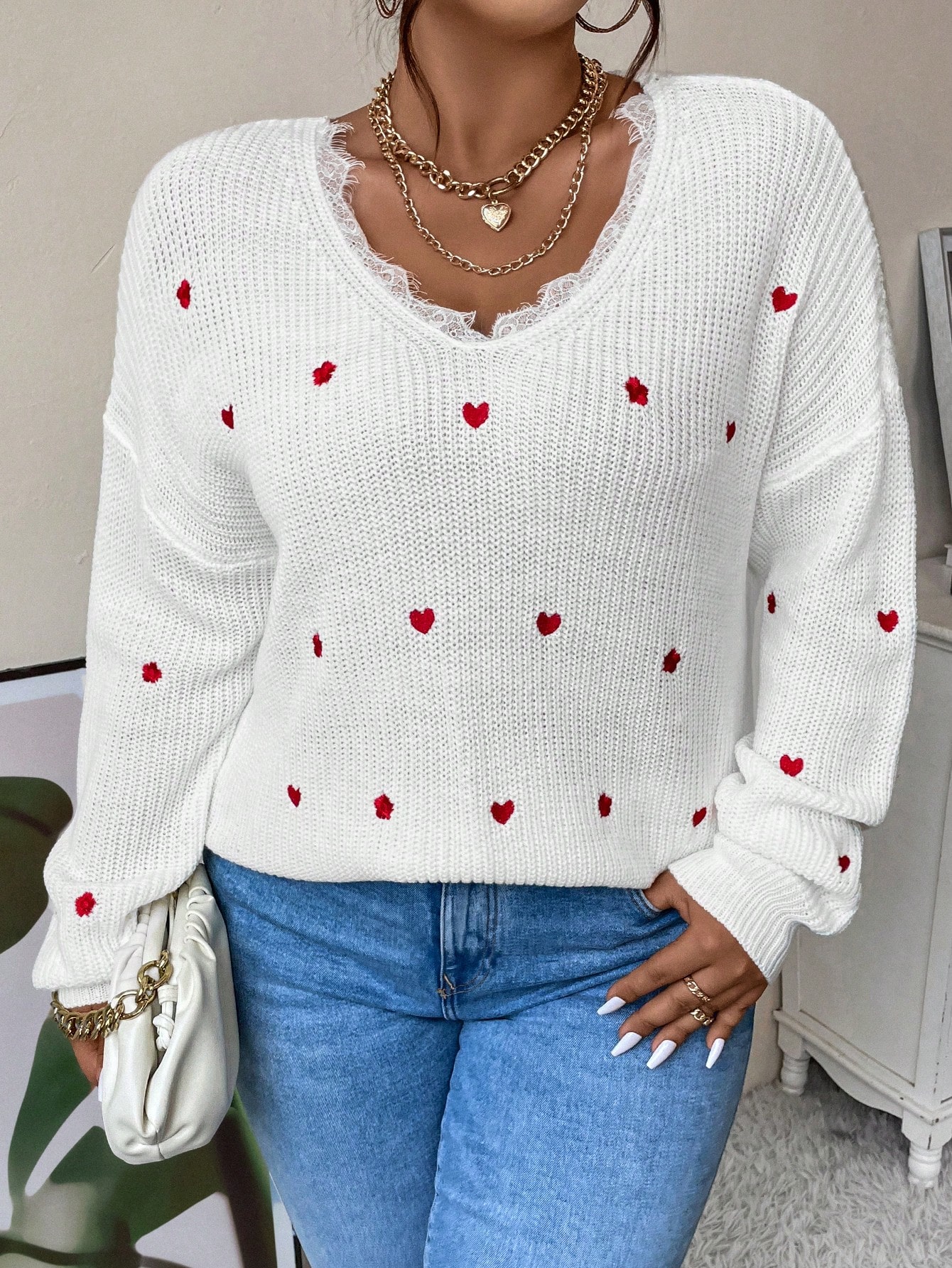 In White Plus Size Sweaters