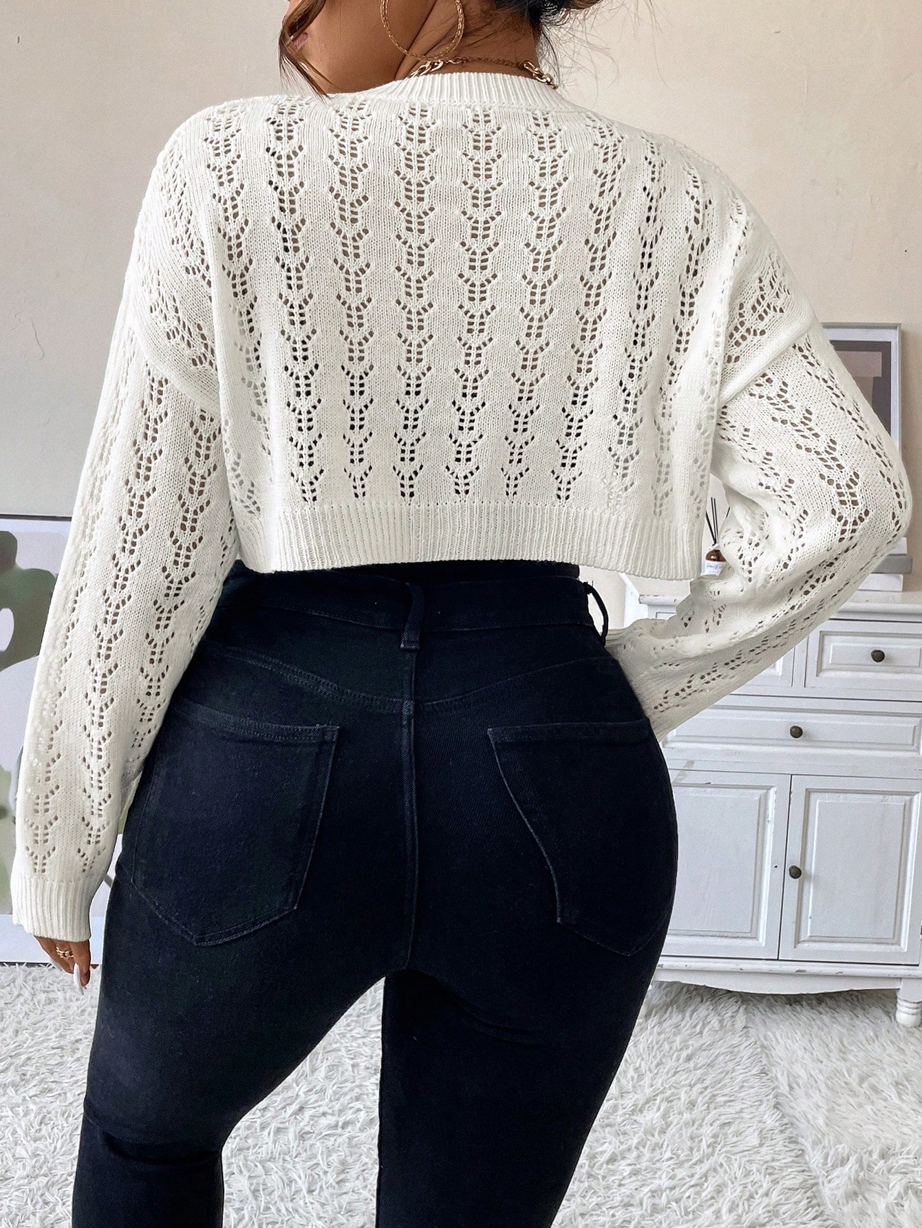 In White Plus Size Sweaters