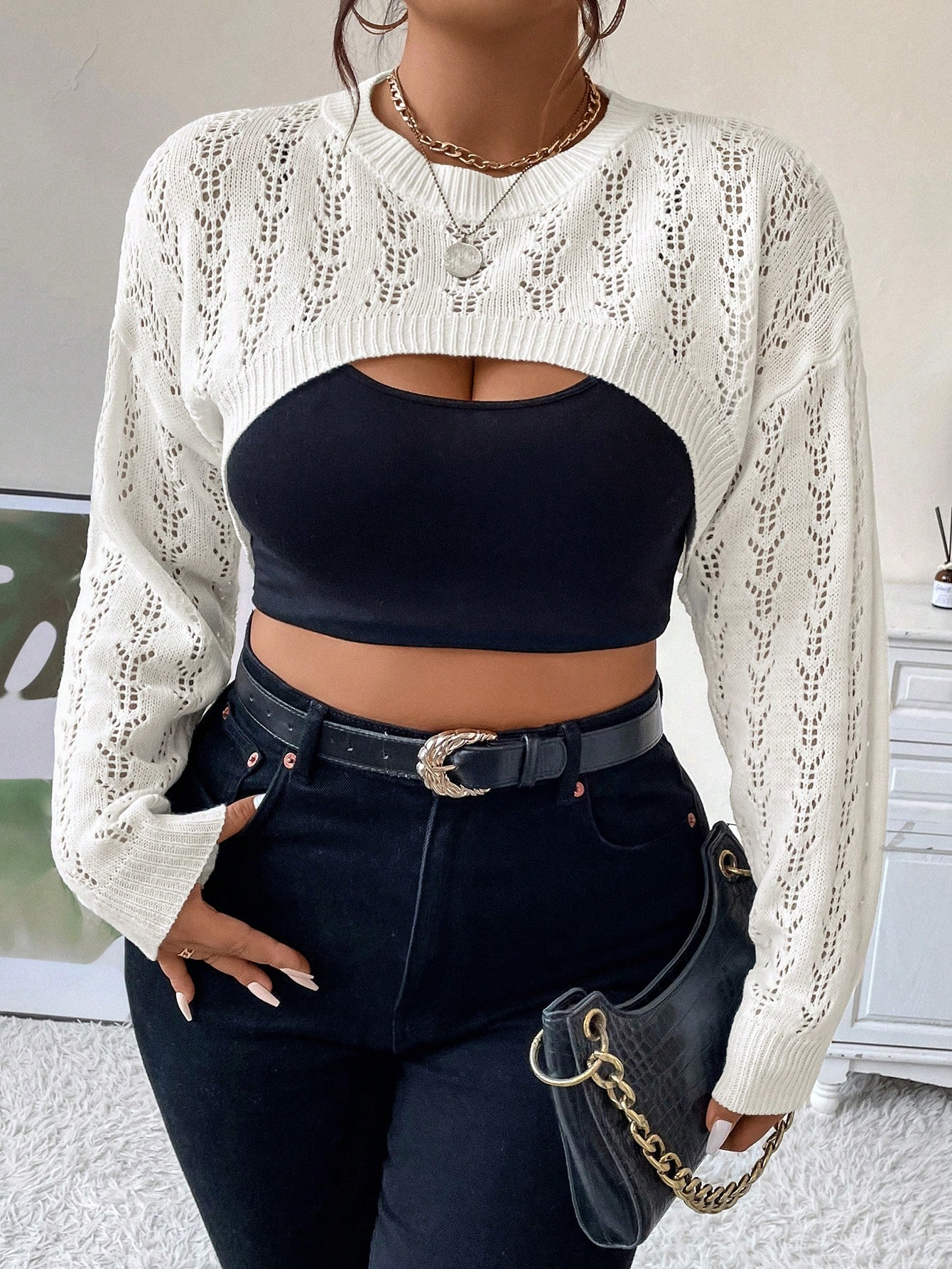 In White Plus Size Sweaters