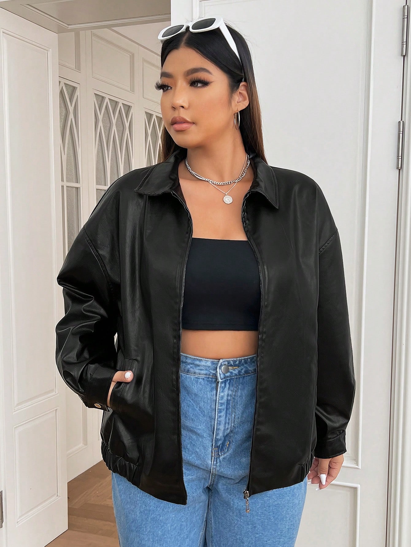 In Black Plus Size Jackets