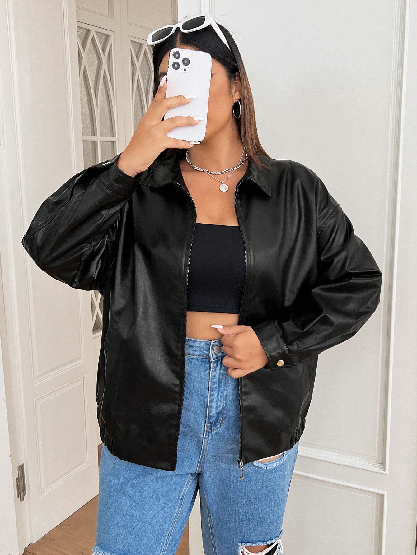 In Black Plus Size Jackets