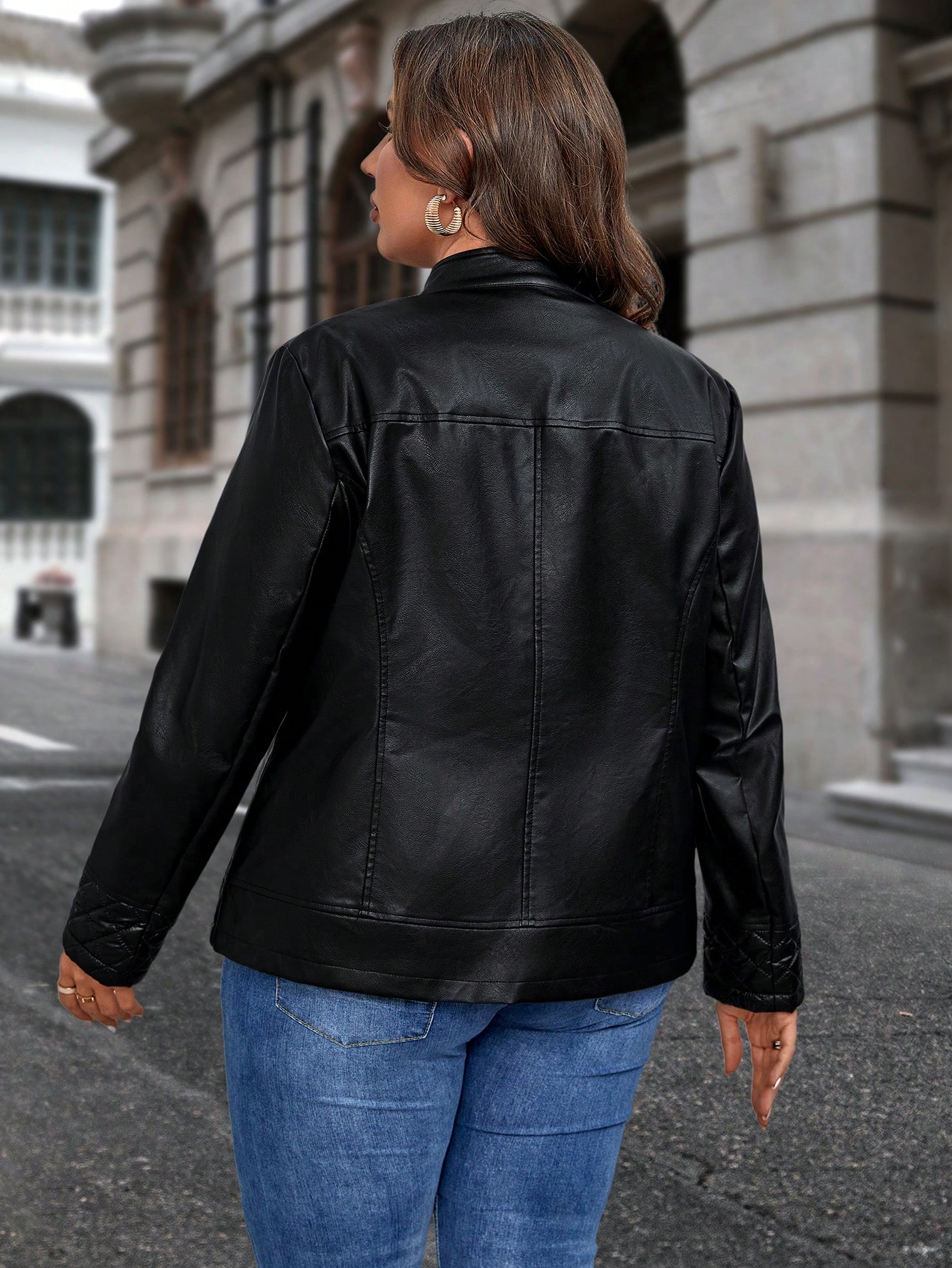 In Black Plus Size Jackets