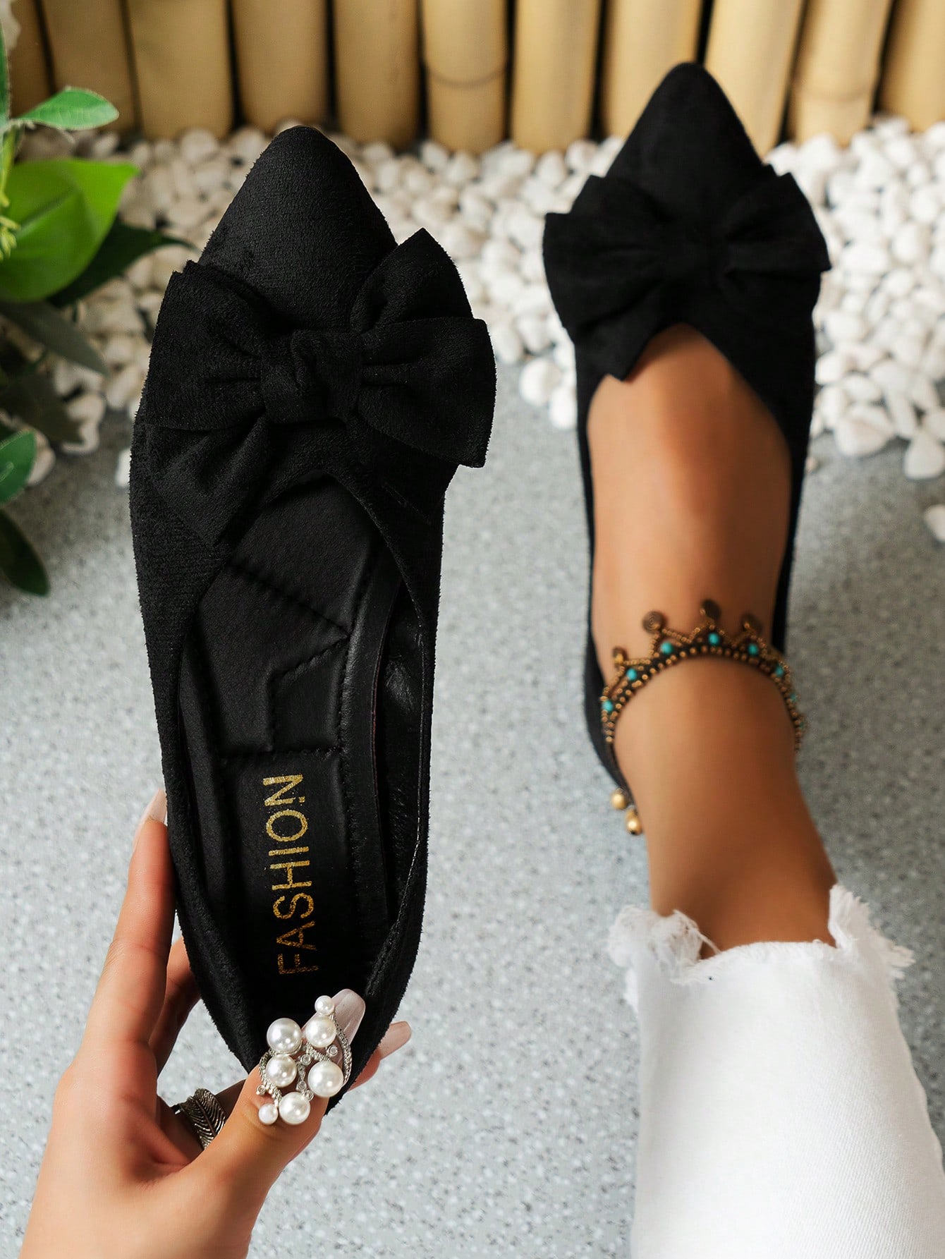 In Black Women Flats