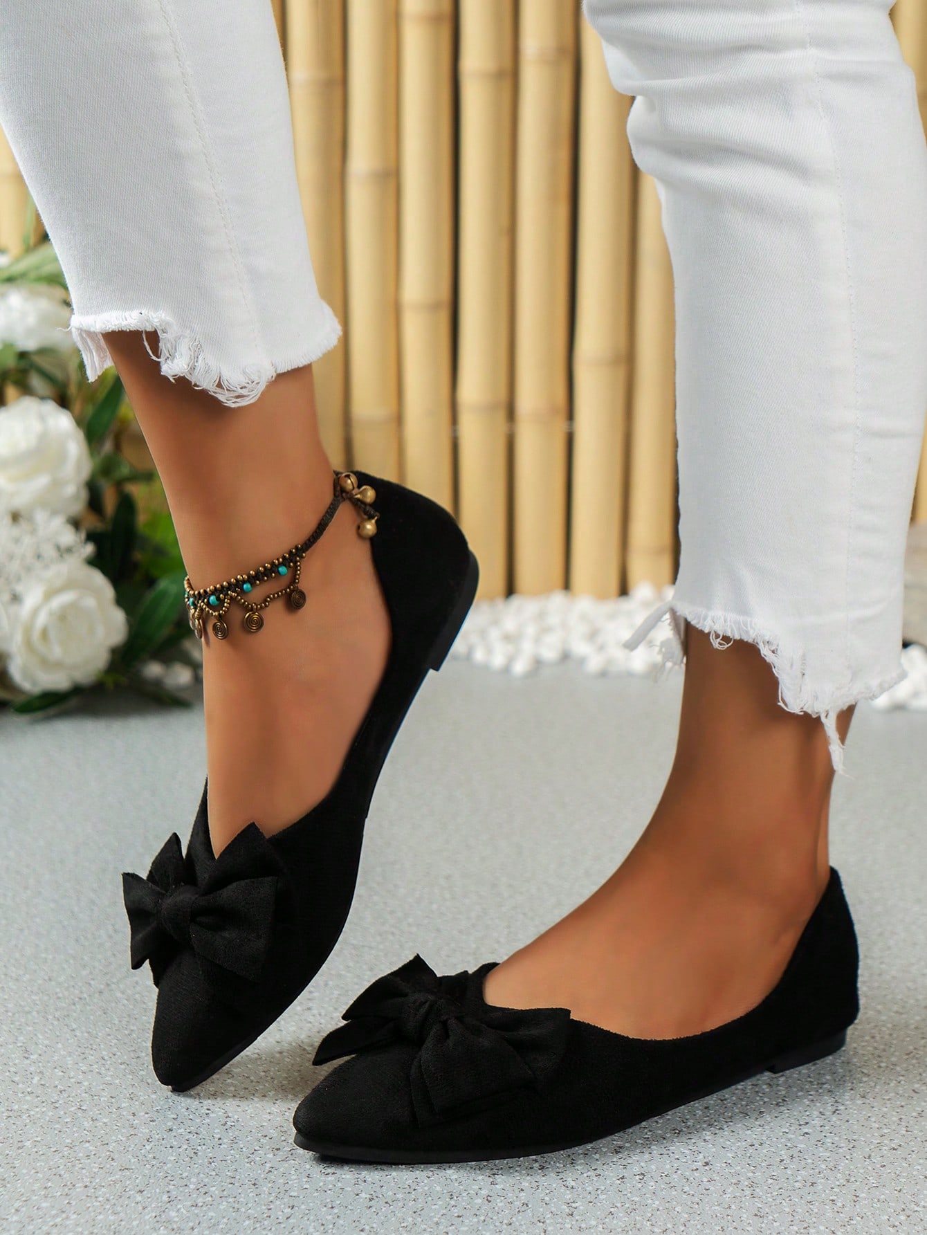 In Black Women Flats