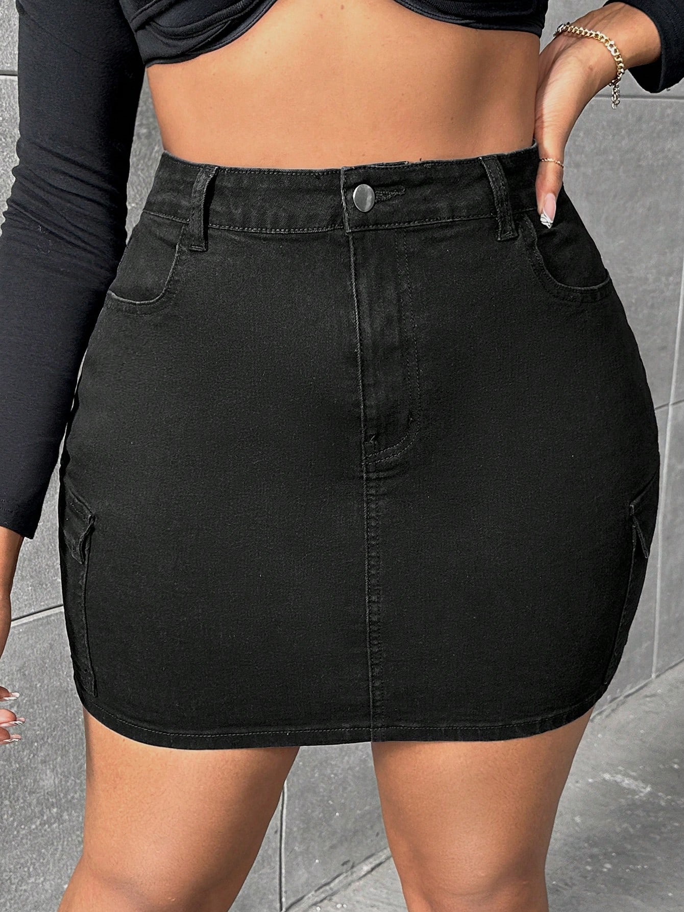 Plus Size Denim Skirts