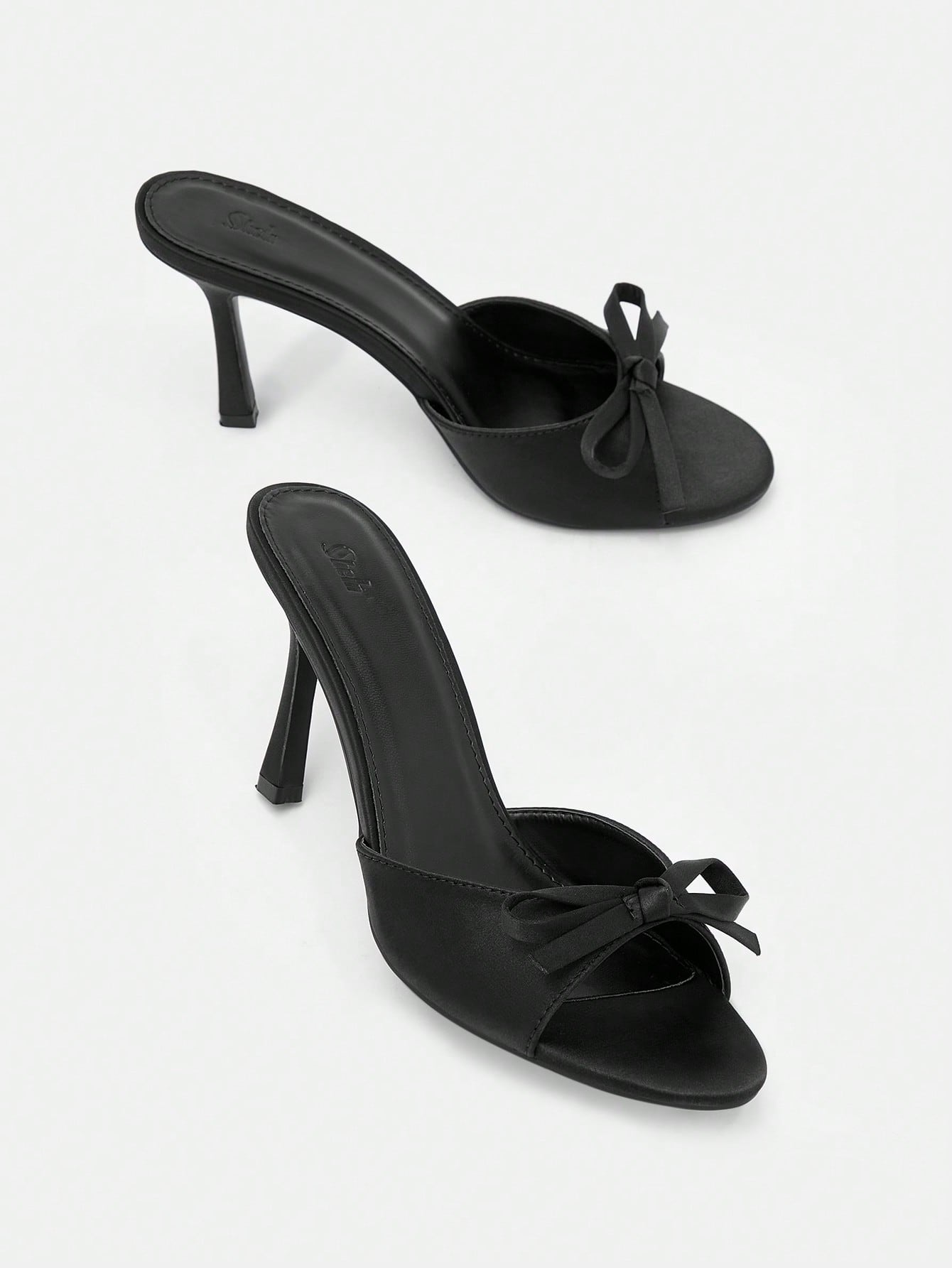 In Black Women Heeled Sandals