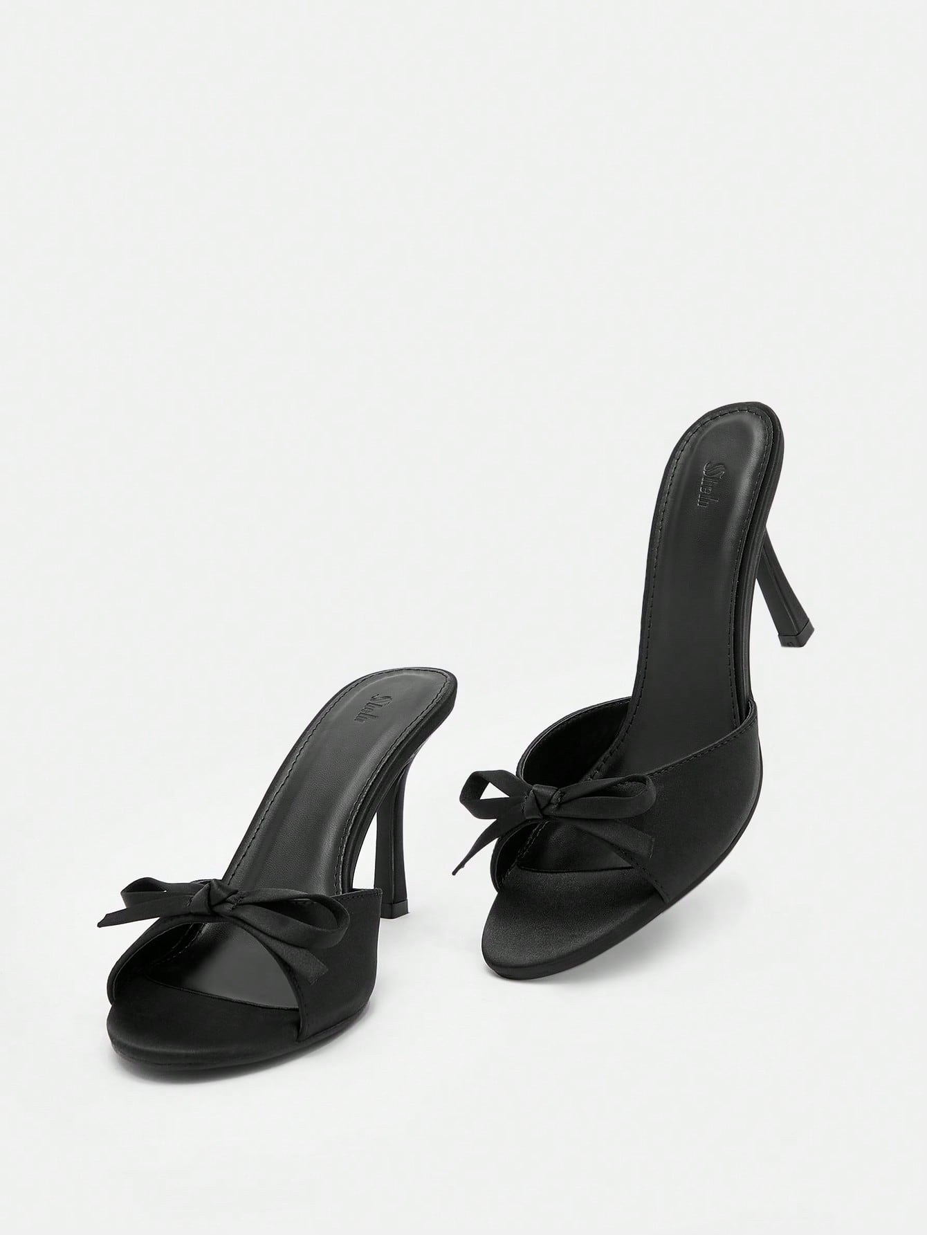 In Black Women Heeled Sandals