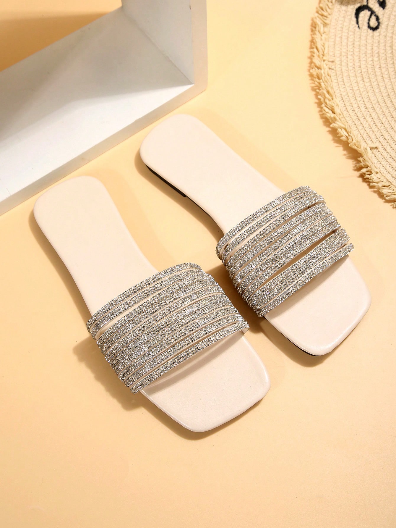 In Beige Women Flat Sandals