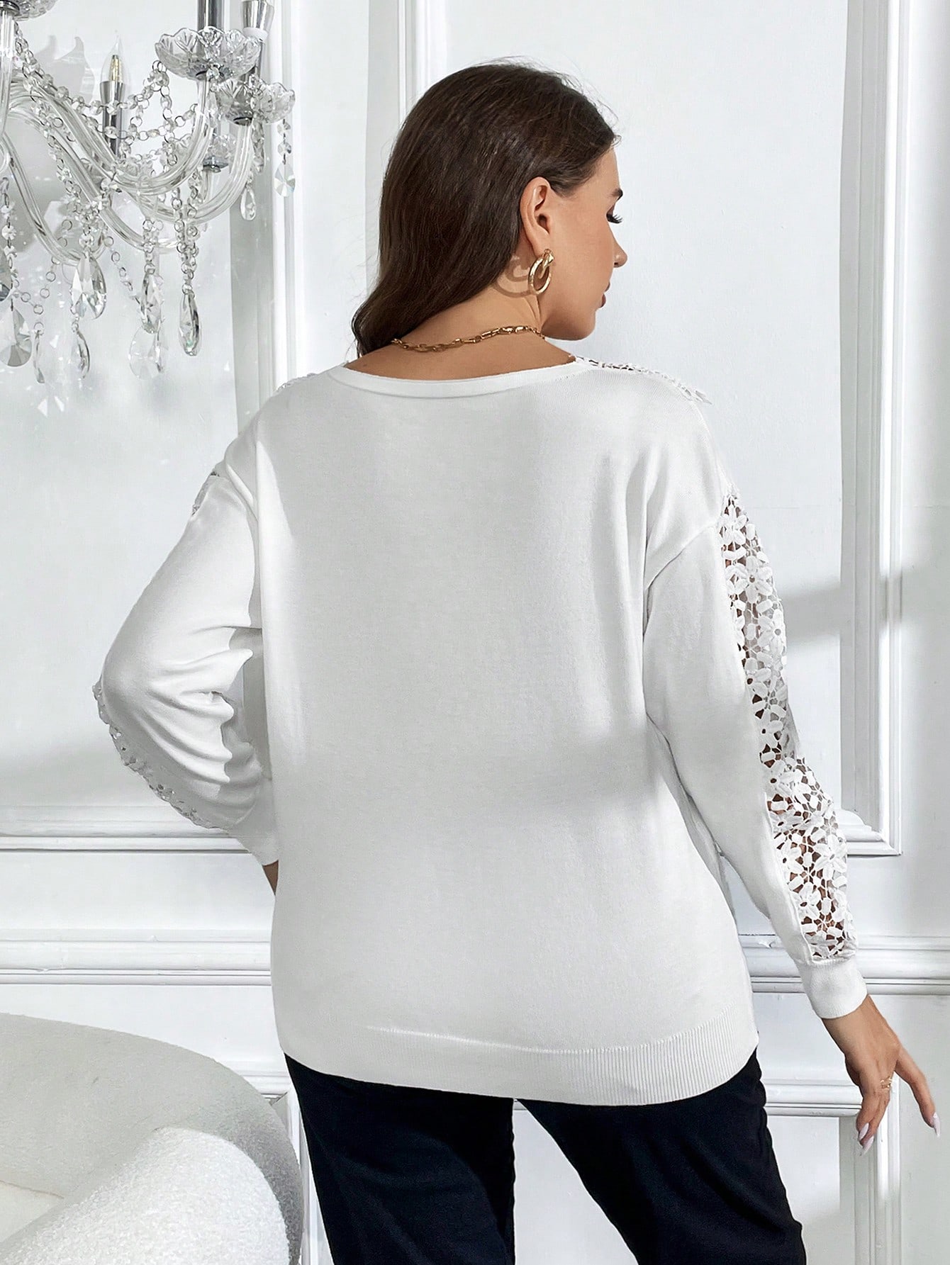 In White Plus Size Sweaters