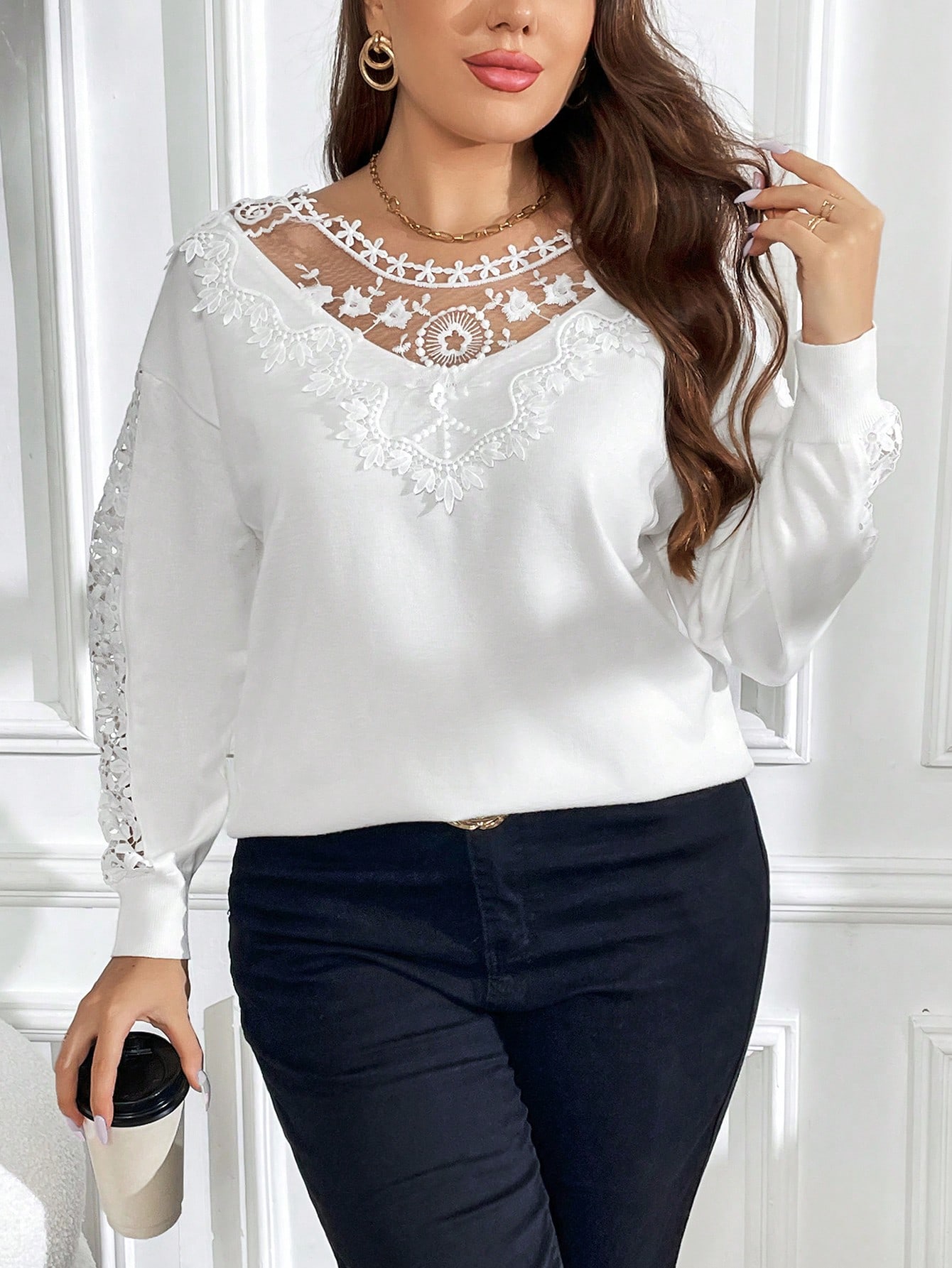 In White Plus Size Sweaters