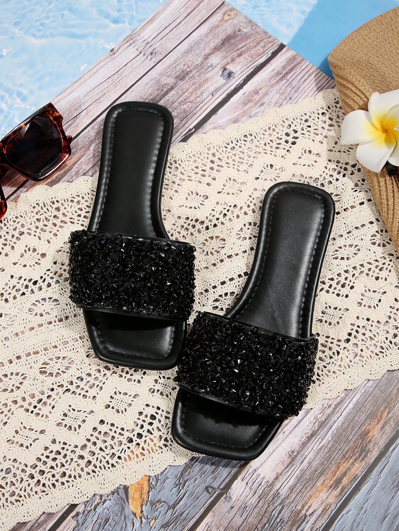 In Black Women Sandals