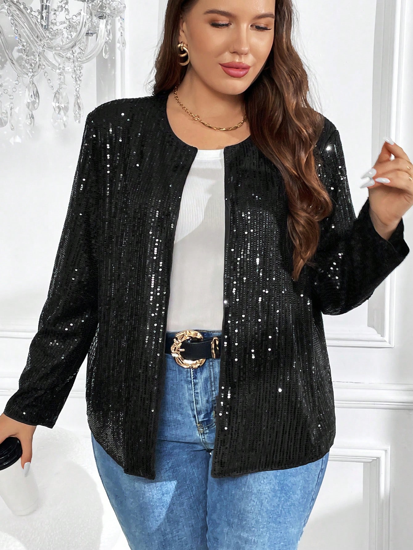 In Black Plus Size Jackets