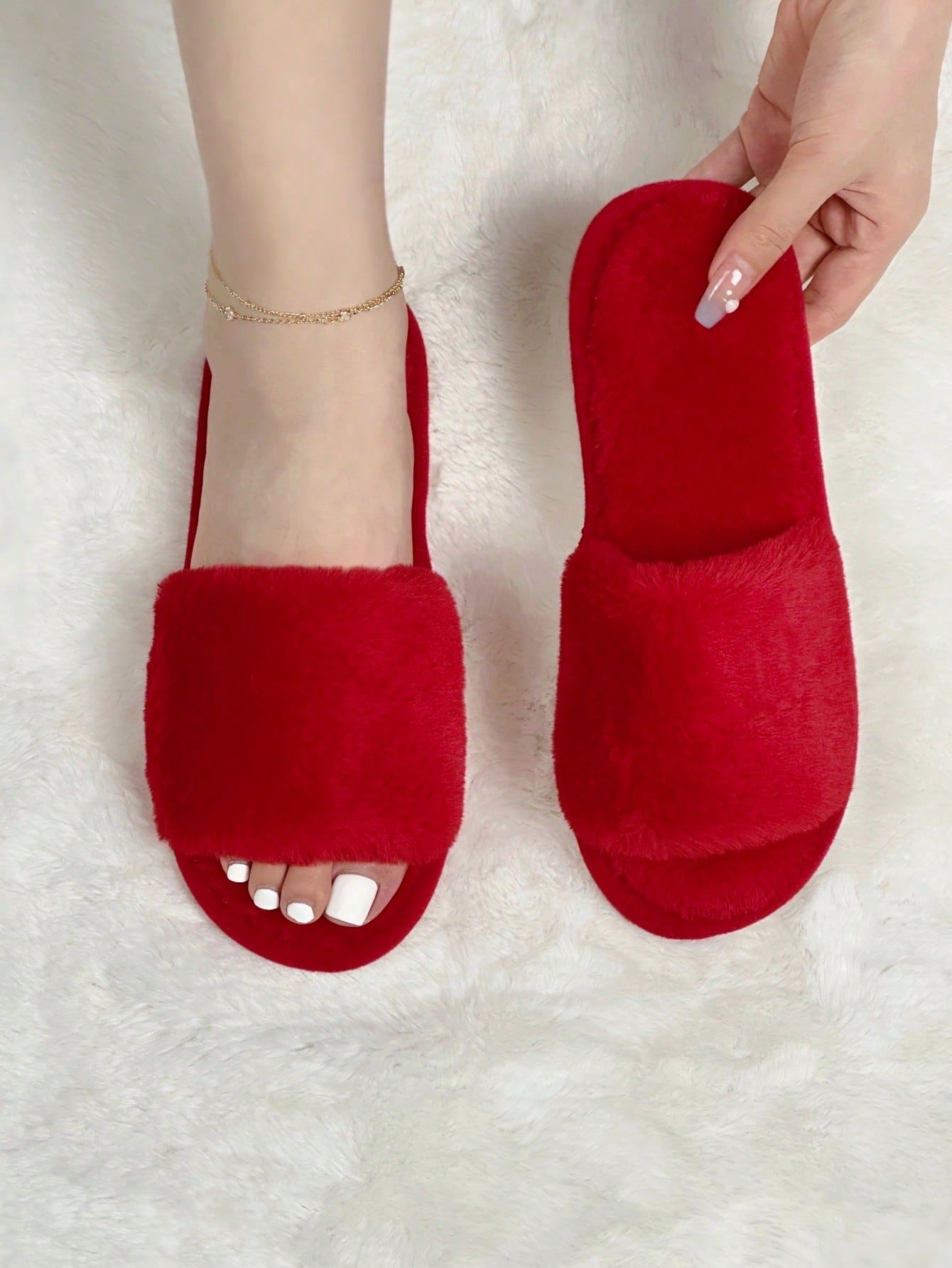 In Red Women Home Slippers