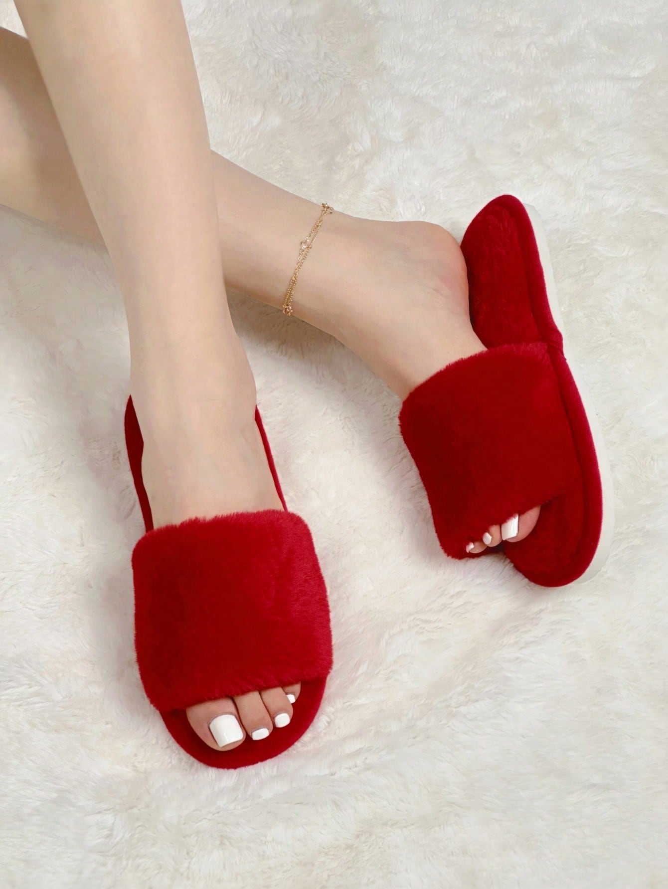 In Red Women Home Slippers