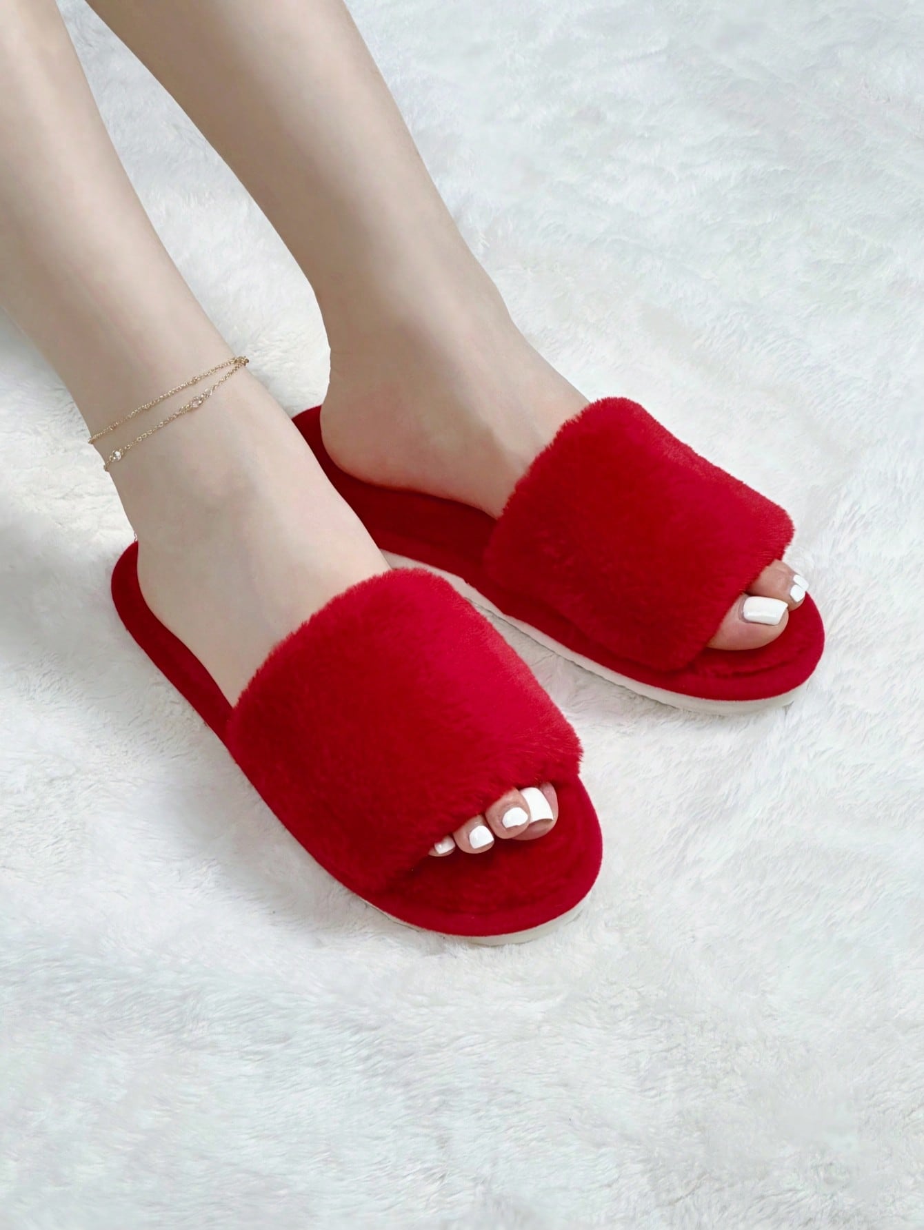 In Red Women Home Slippers