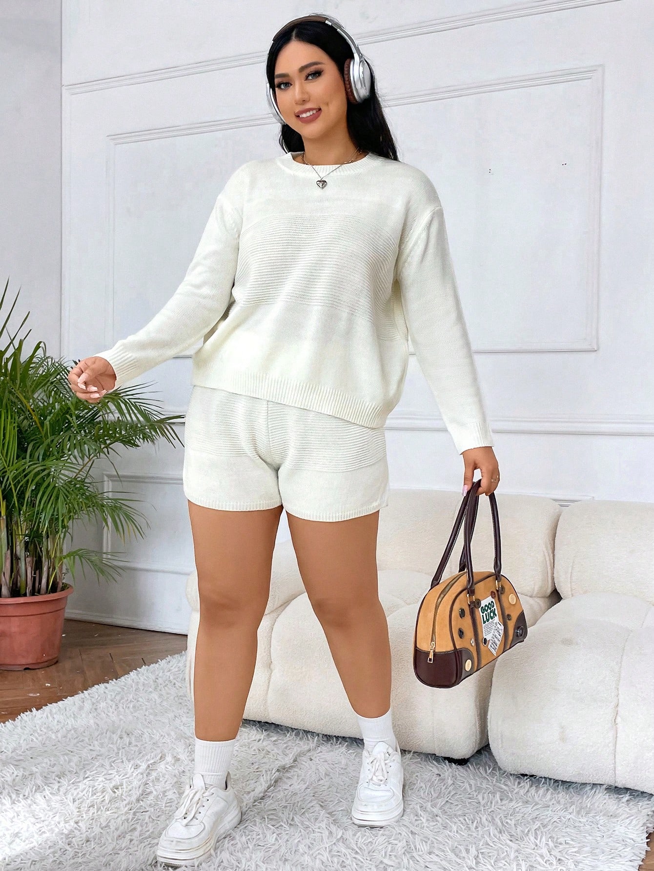 In Casual Plus Size Sweater Co-ords