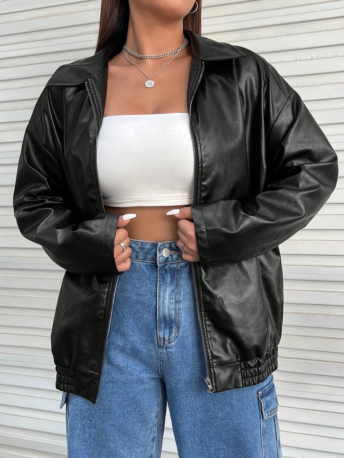 In Black Plus Size Jackets