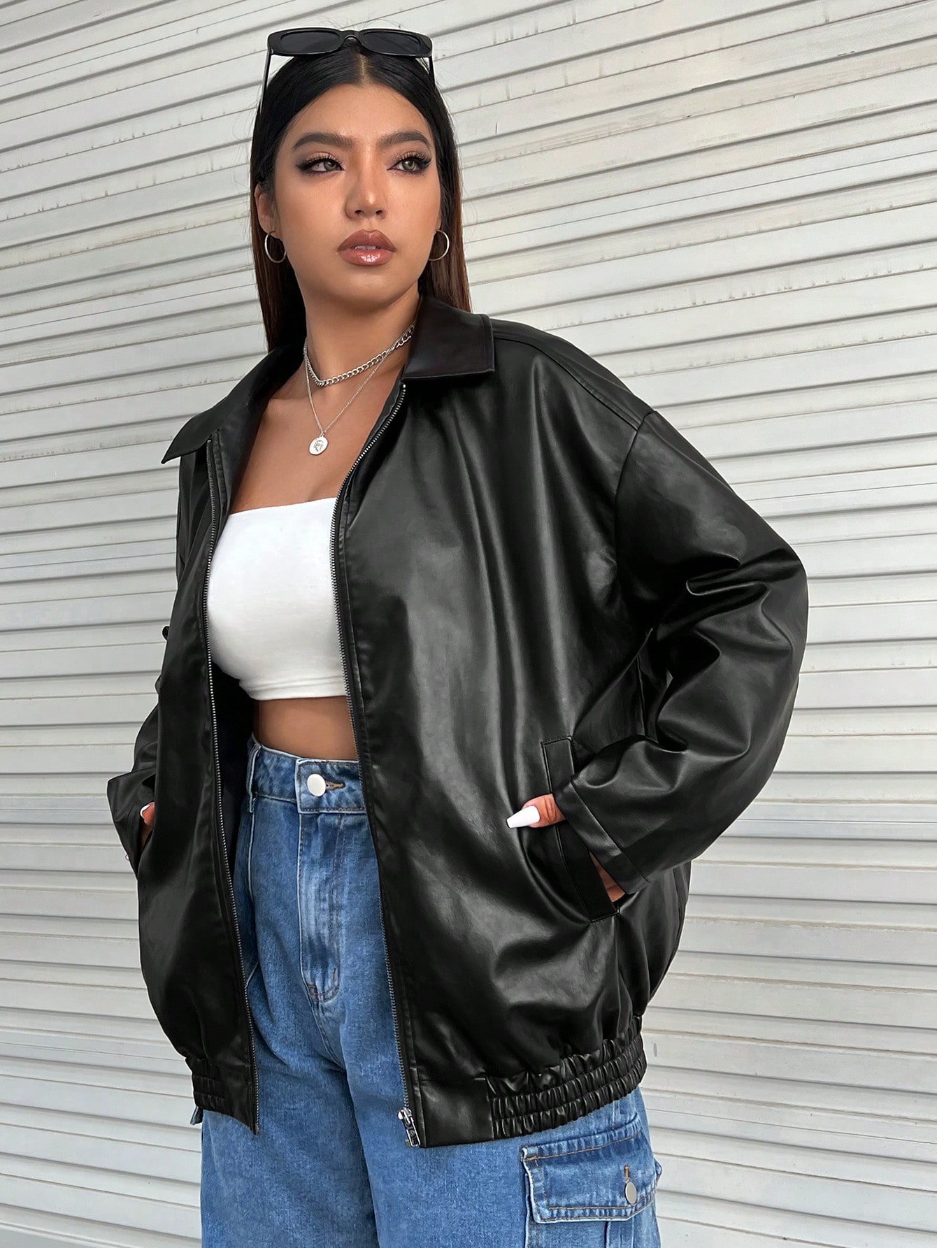 In Black Plus Size Jackets