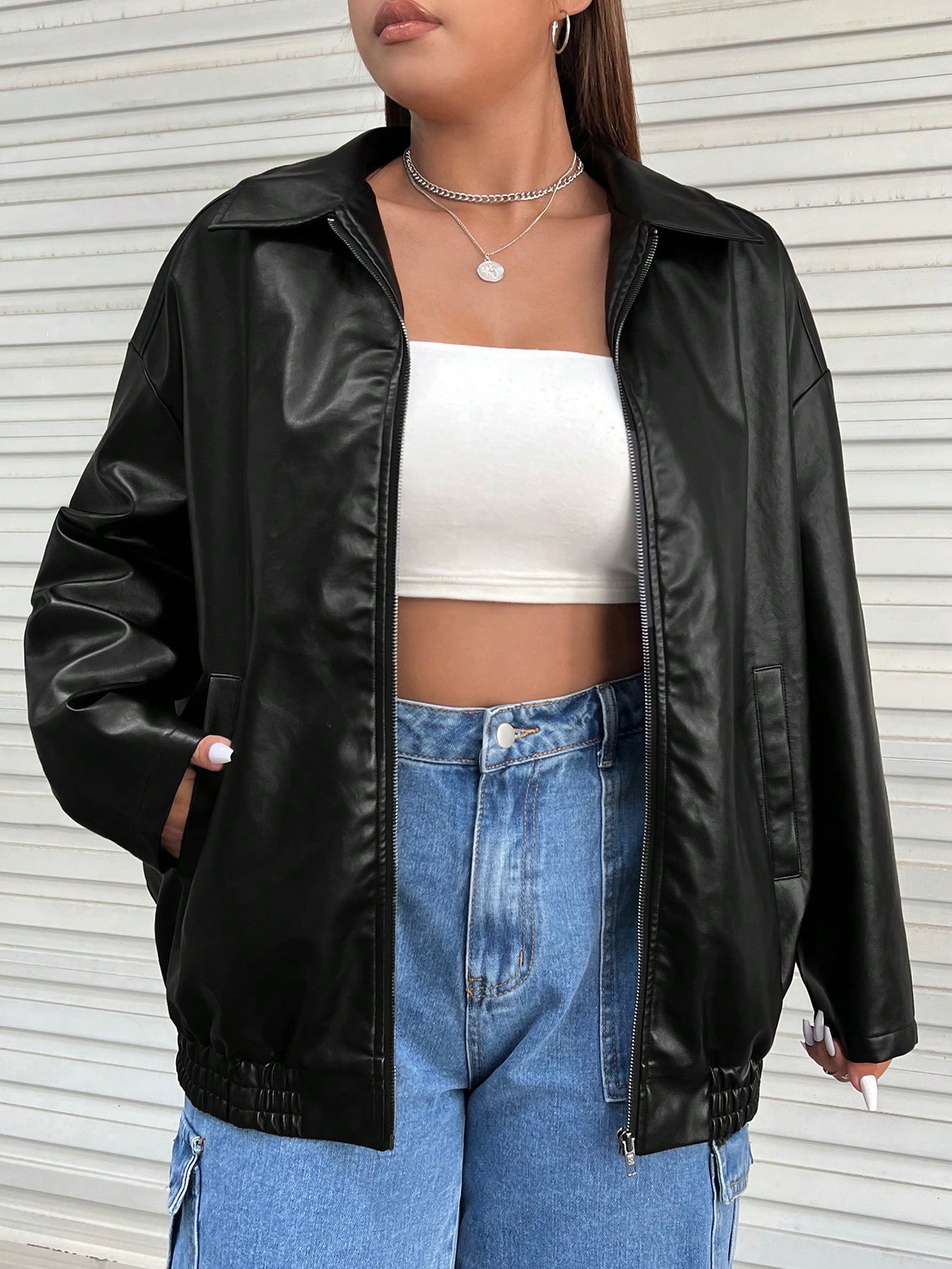 In Black Plus Size Jackets