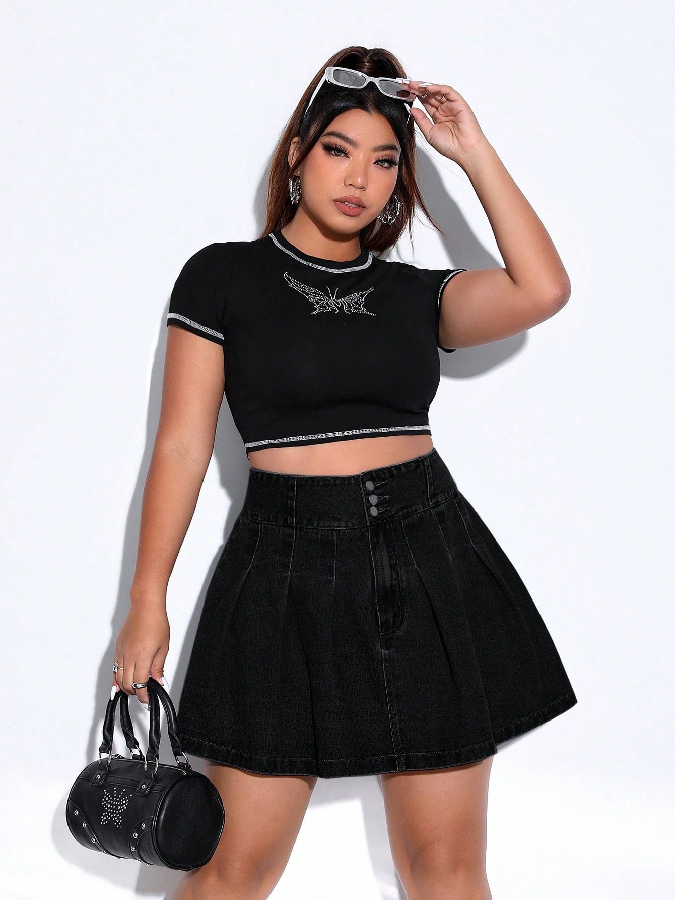 Plus Size Denim Skirts