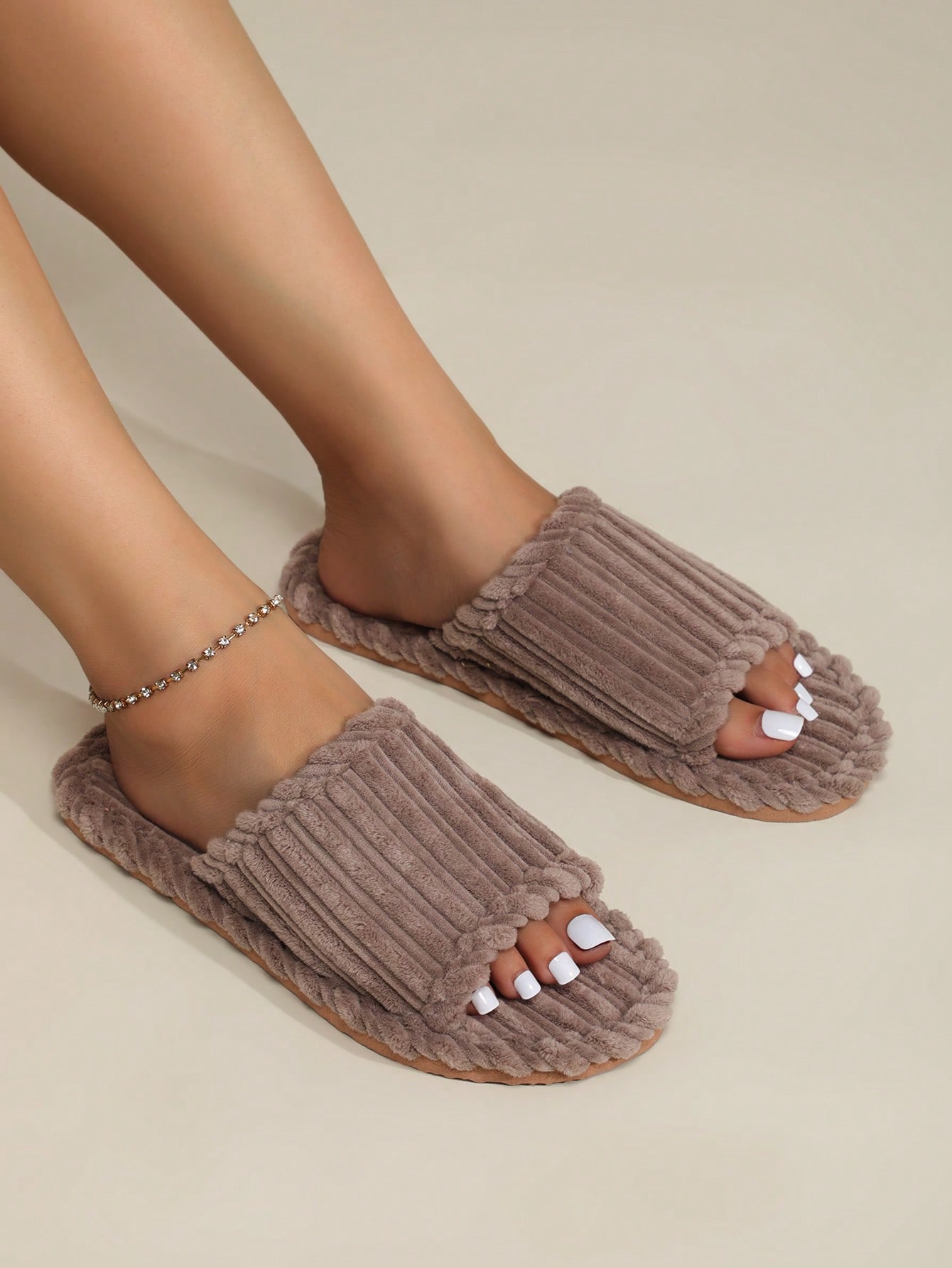 In Brown Women Home Slippers