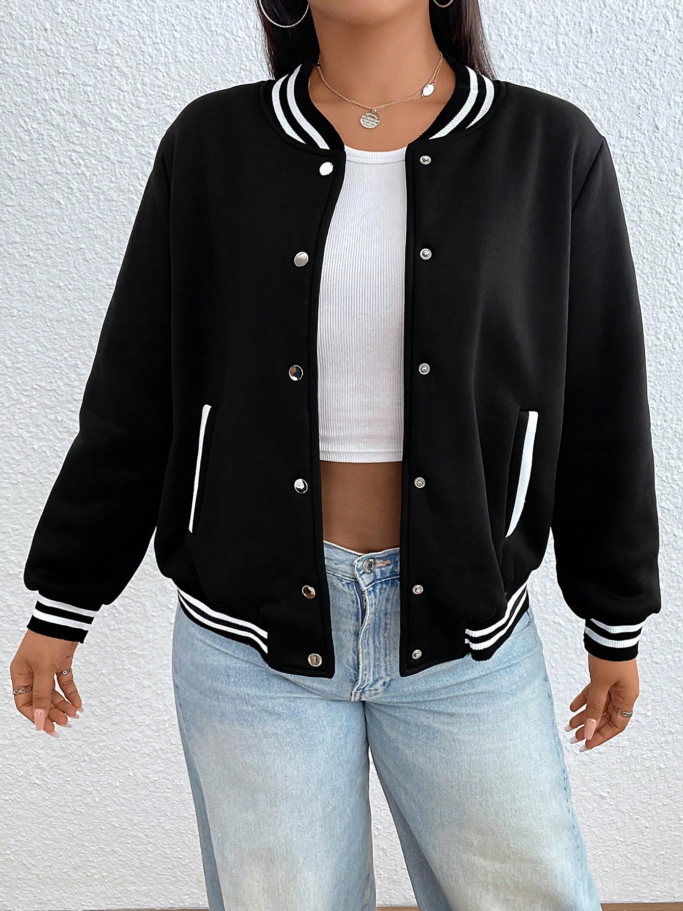 In Black Plus Size Jackets