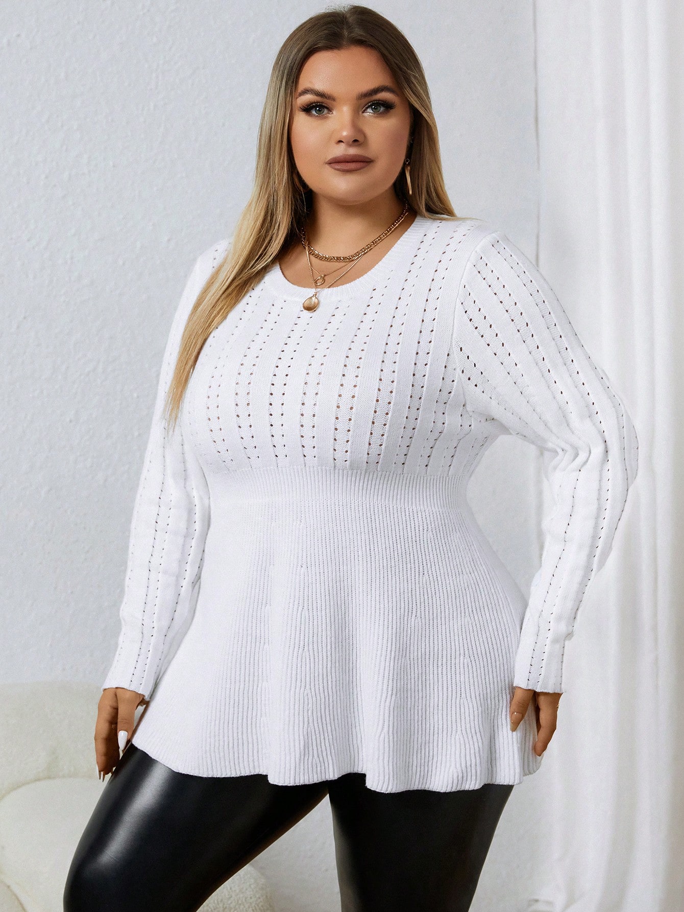 In White Plus Size Sweaters