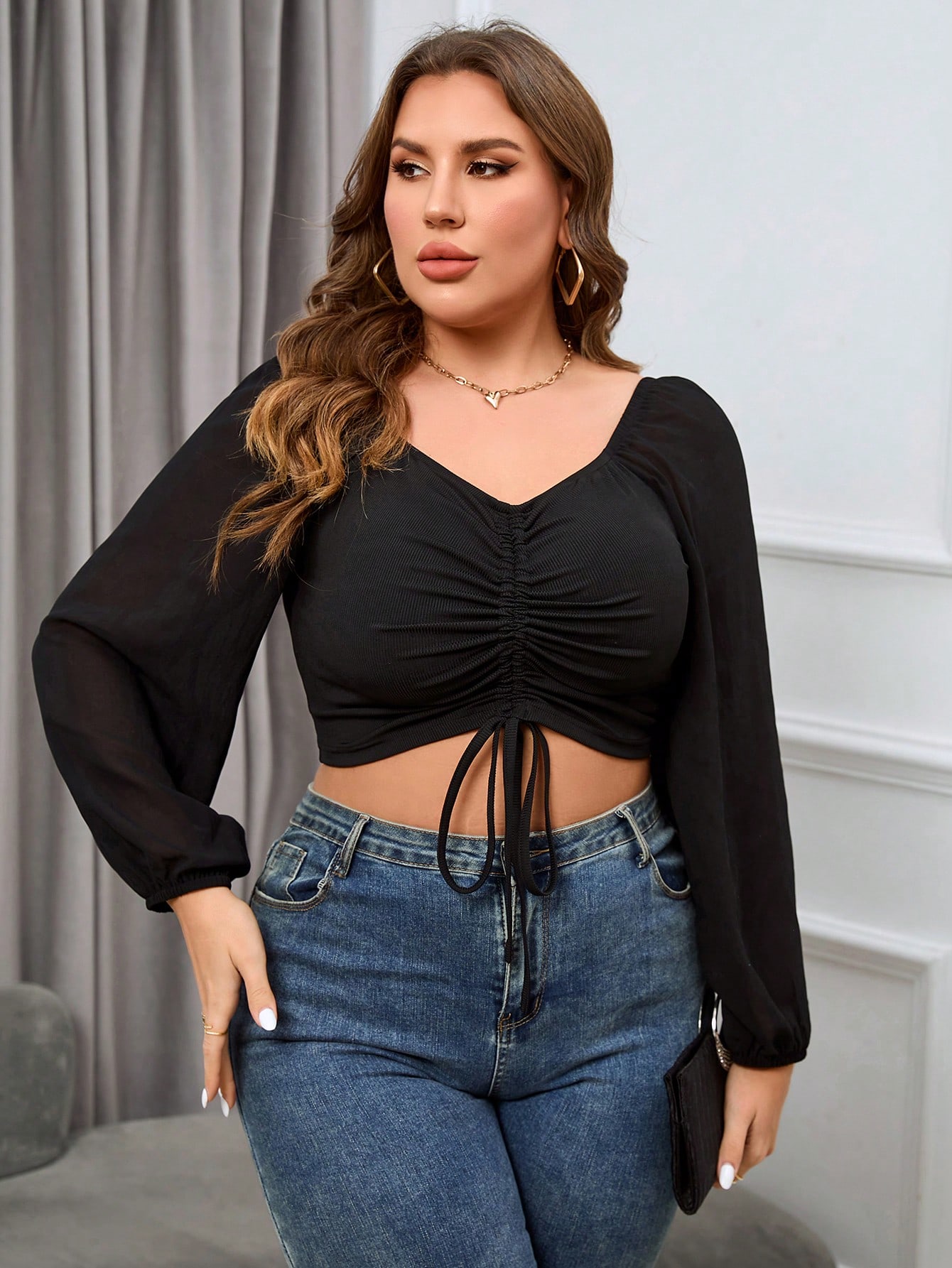 In Casual Plus Size Women Tops