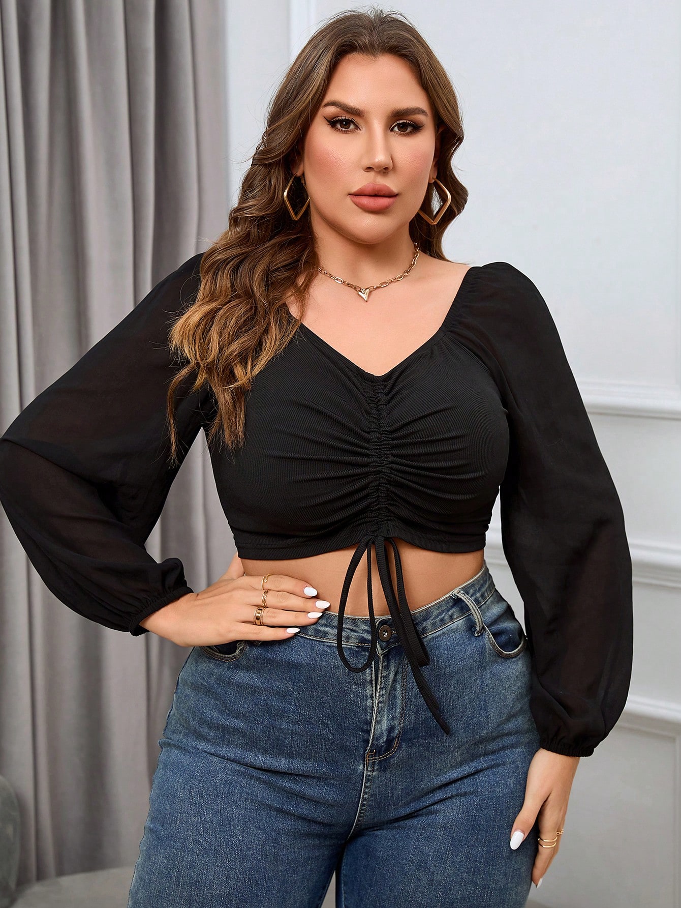 In Casual Plus Size Women Tops