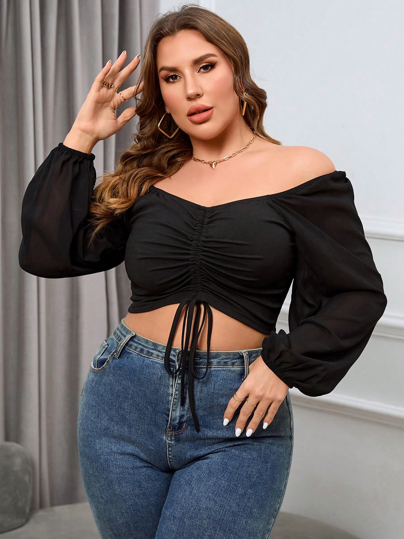 In Casual Plus Size Women Tops