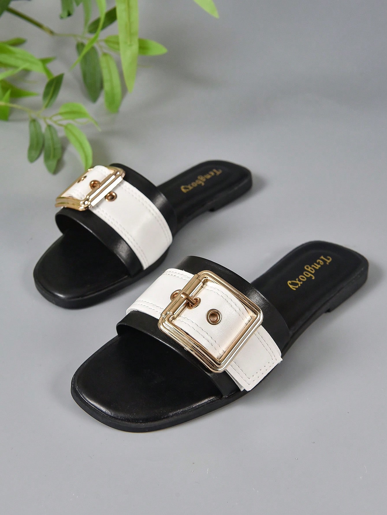 In Black and White Women Sandals