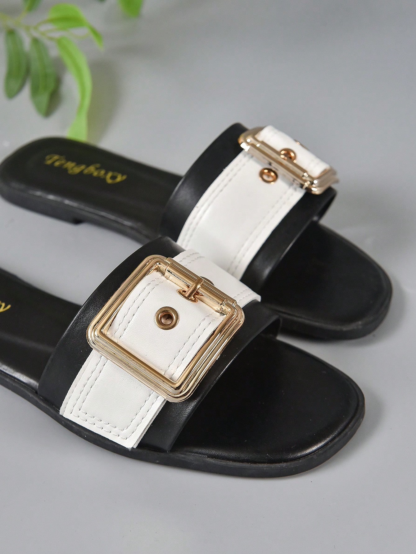 In Black and White Women Sandals