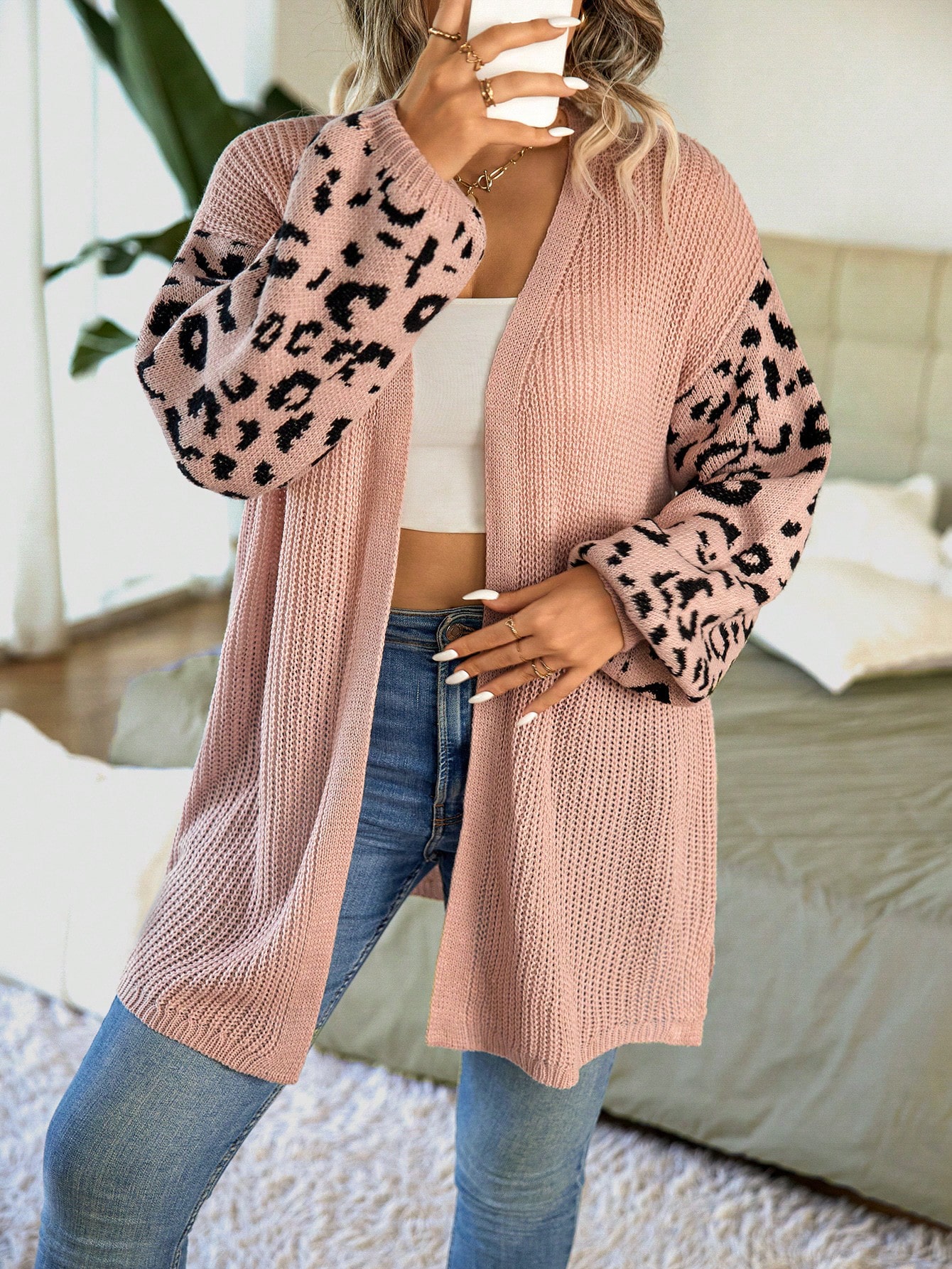 In Long Sleeve Plus Size Cardigans