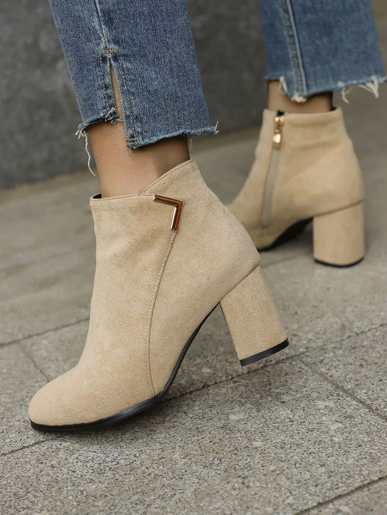 In Beige Women Fashion Boots