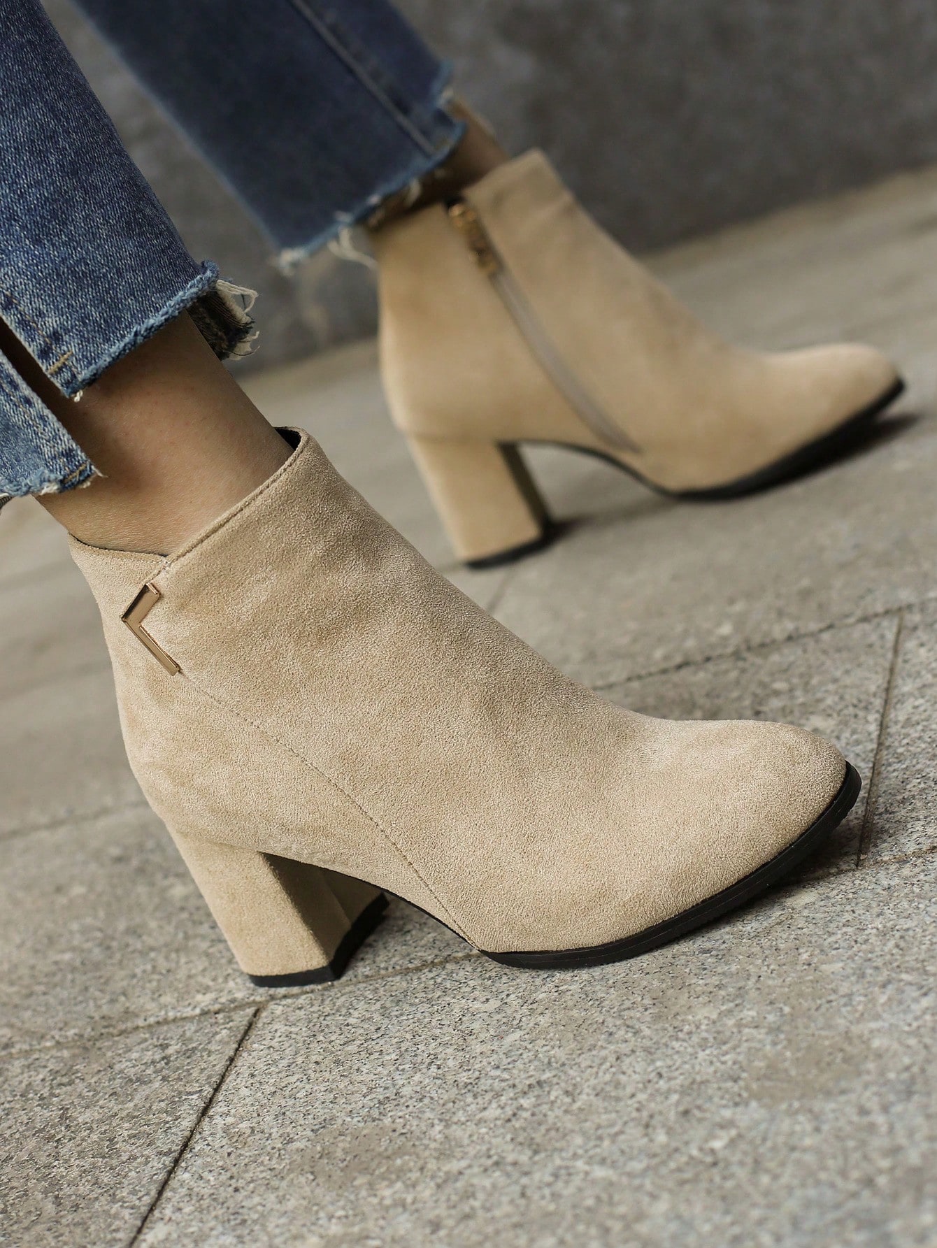 In Beige Women Fashion Boots