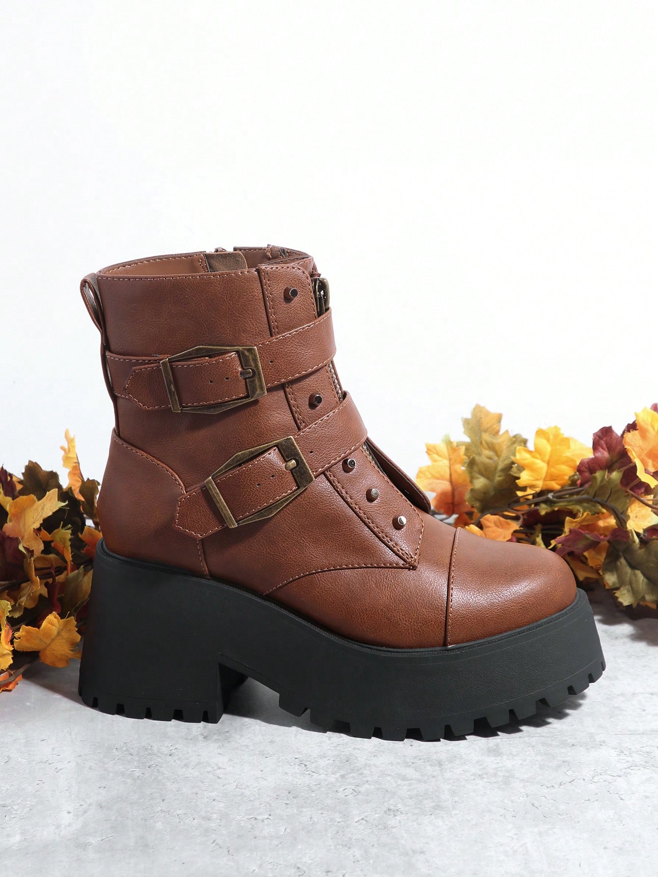 In Rust Brown Women Fashion Boots