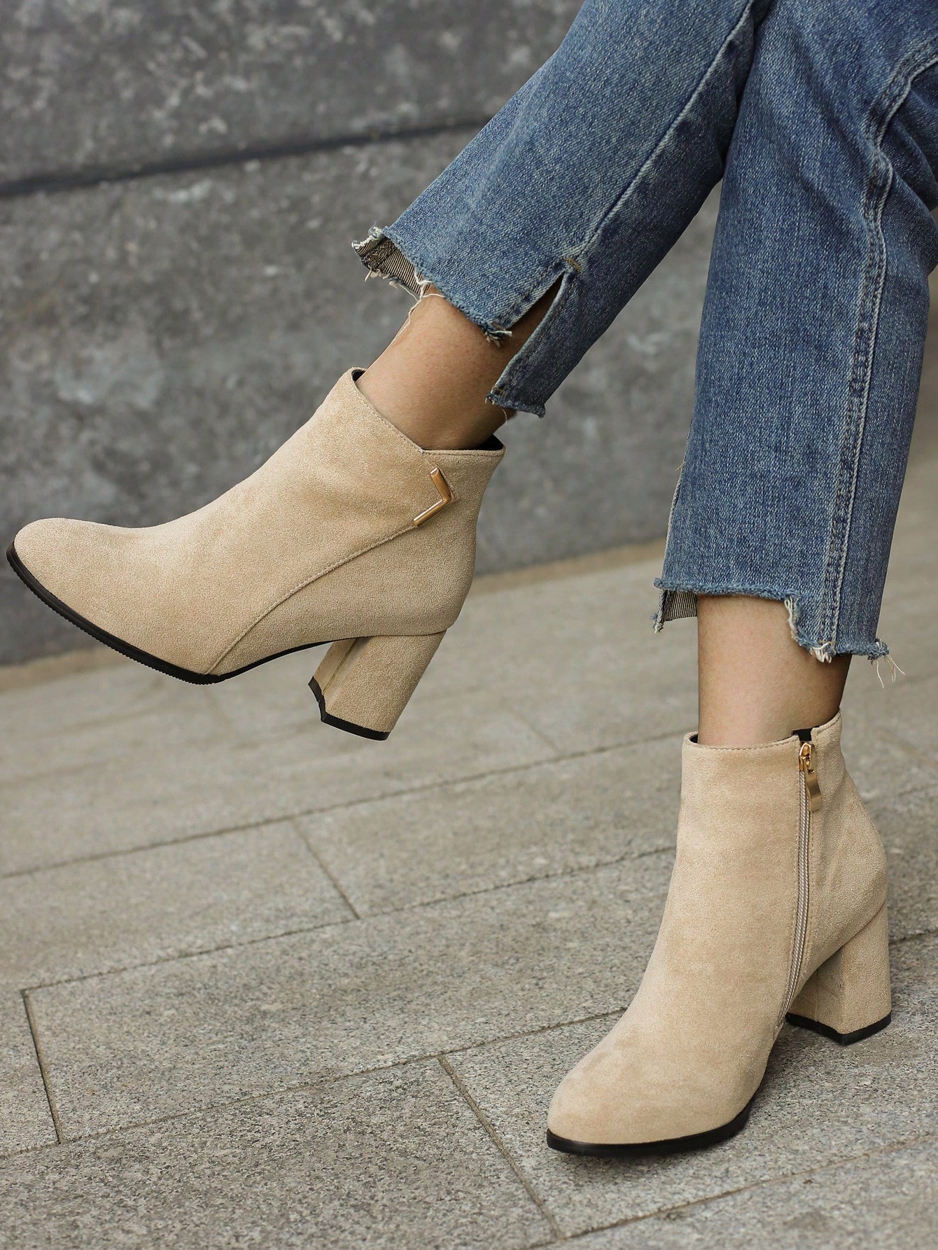 In Beige Women Fashion Boots