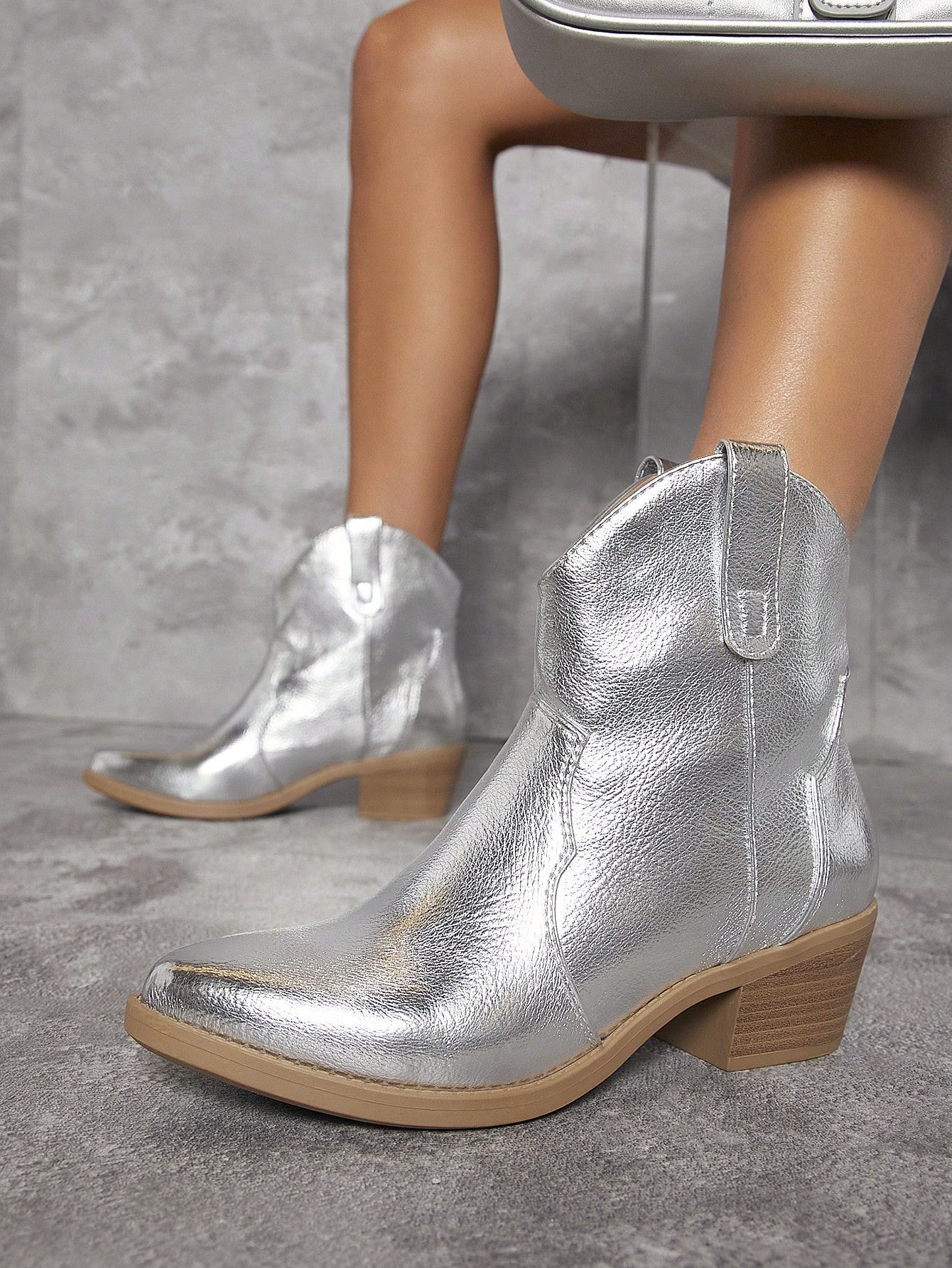 In Silver Women Ankle Boots & Booties