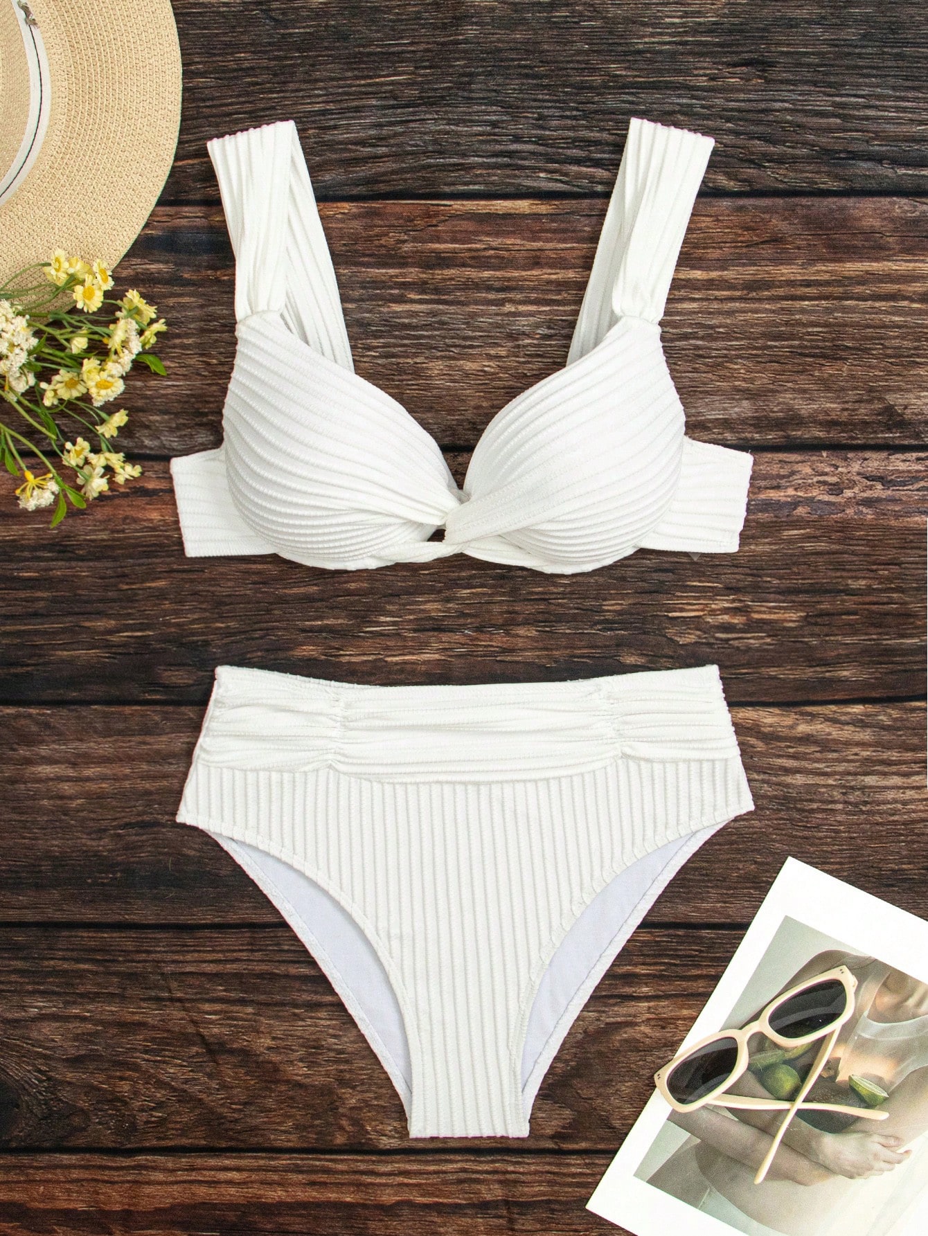 In White Women Bikini Sets