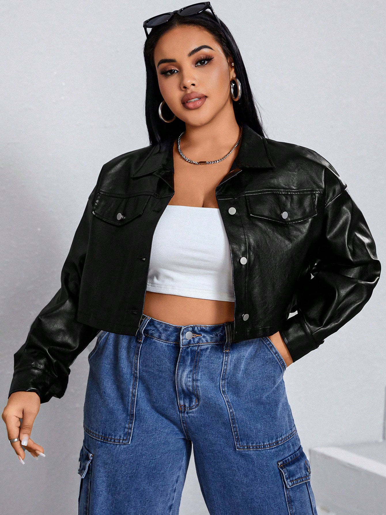 In Black Plus Size Jackets